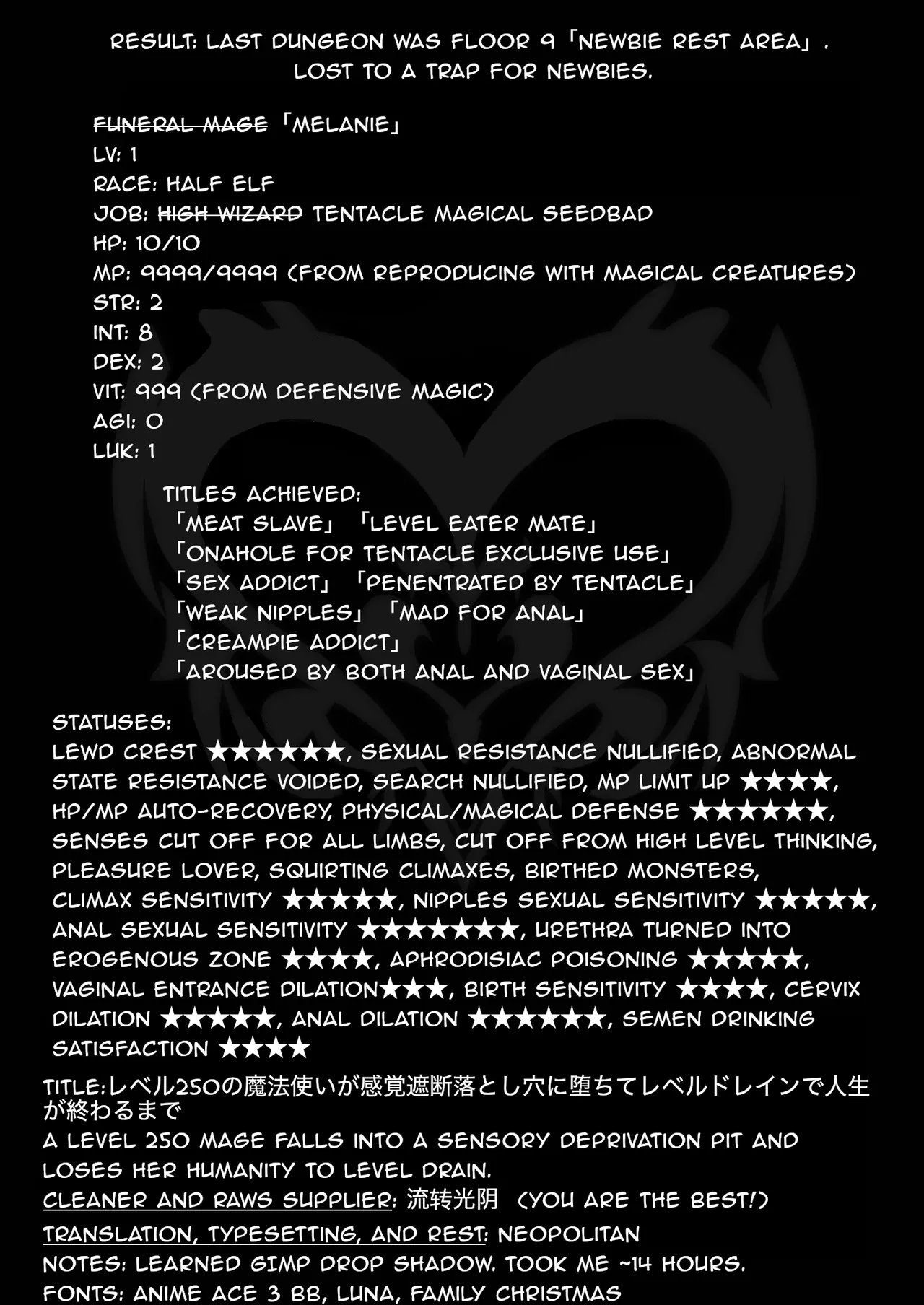 Lv.250 no Mahoutsukai ga Kankakushadan Otoshiana ni Ochite Level Drain de Jinsei ga Owaru made | A Level 250 Mage Falls Into a Sensory Deprivation Pit and Loses Her Humanity to Level Drain - Page 42