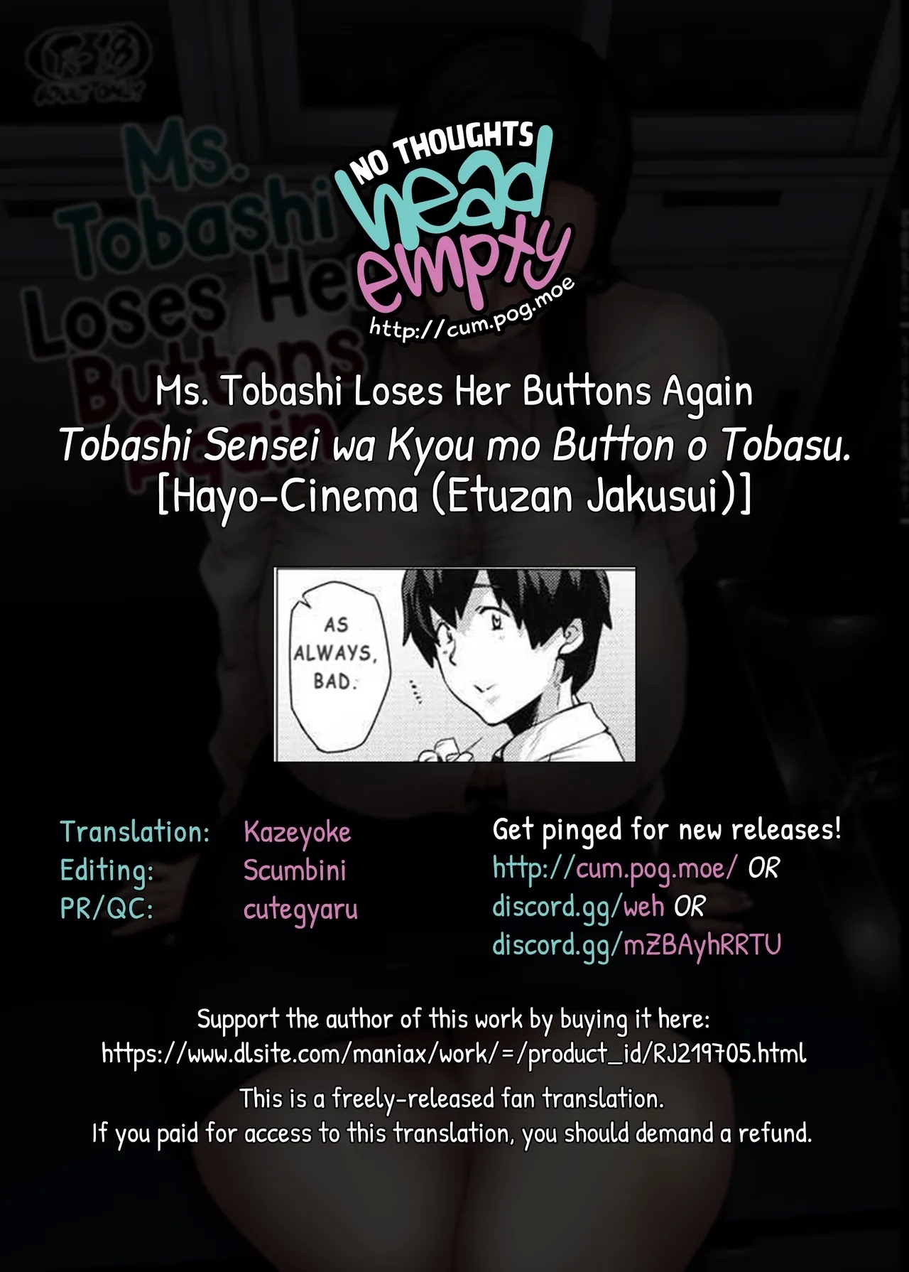 Tobashi Sensei wa Kyou mo Button o Tobasu. | Ms. Tobashi Loses Her Buttons Again - Page 27