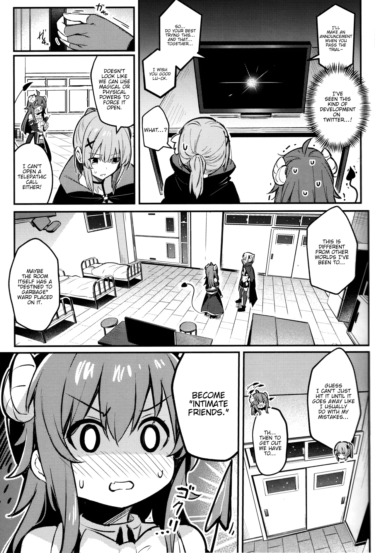Mazoku wa Shukuteki to Nakayoshi Shinai to Derarenai Heya ni, Tojikomerarete Shimatta! - Page 12