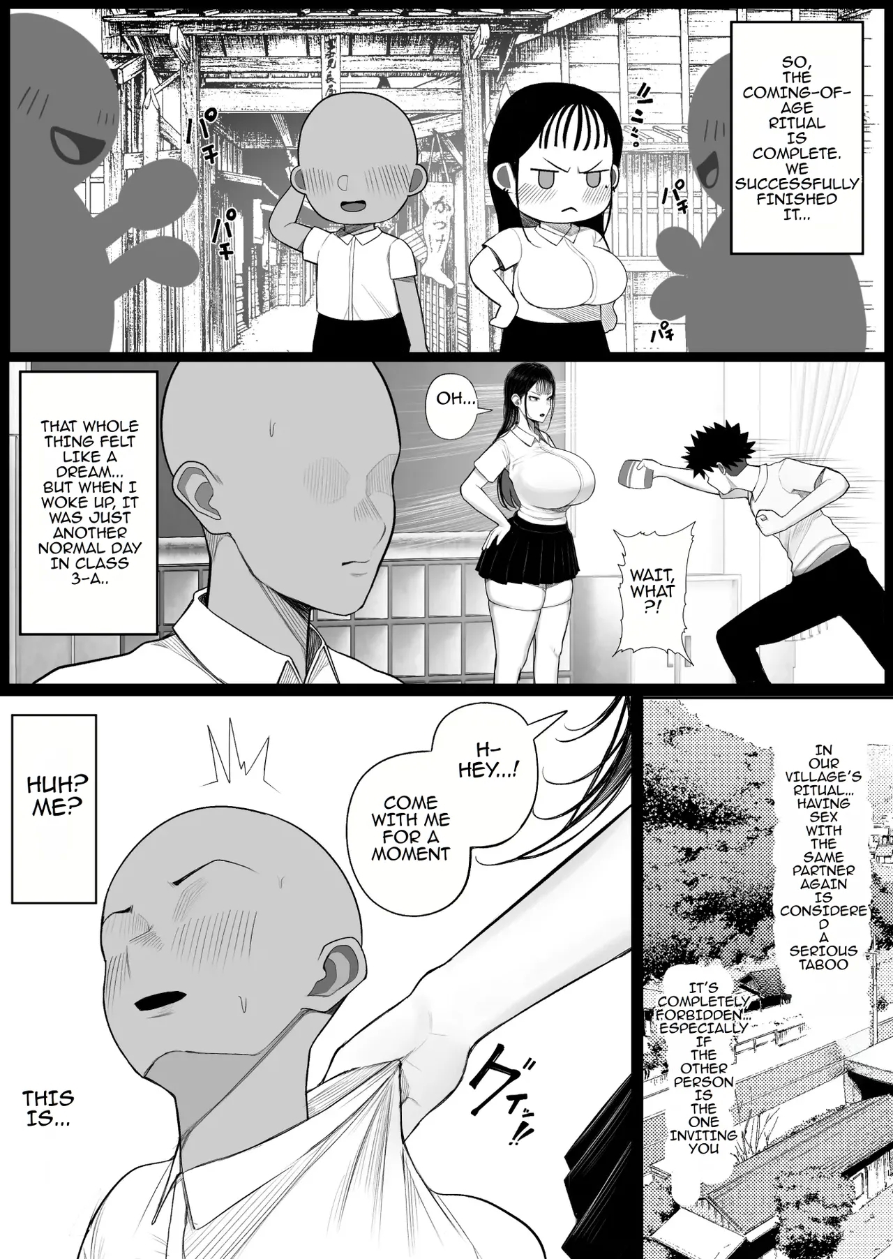 Mura no Kishuu de Bakunyuu Yankee to Yareta Hanashi | A Story About Fucking a Big-Titted Delinquent Because of Village Traditions 39