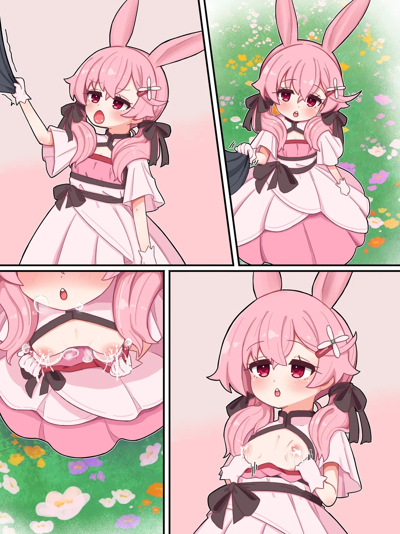 うさ授乳手コキ 5