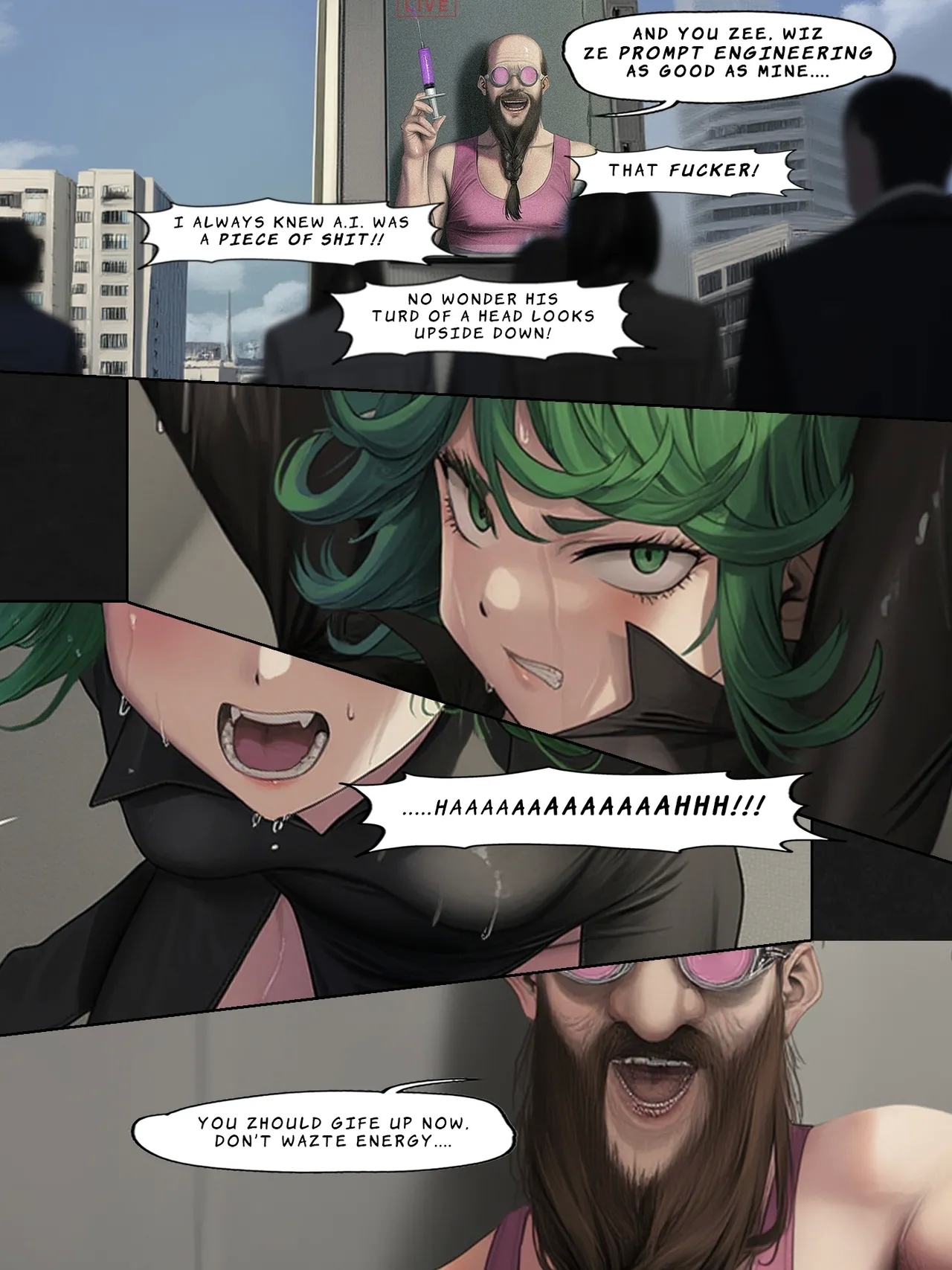 Humanity's Last Broadcast - A Tatsumaki Doujin - Page 13