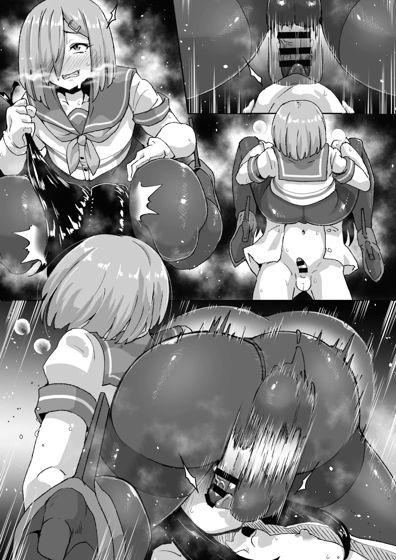 提督を肉オナホにするドS浜風（男体化） 5