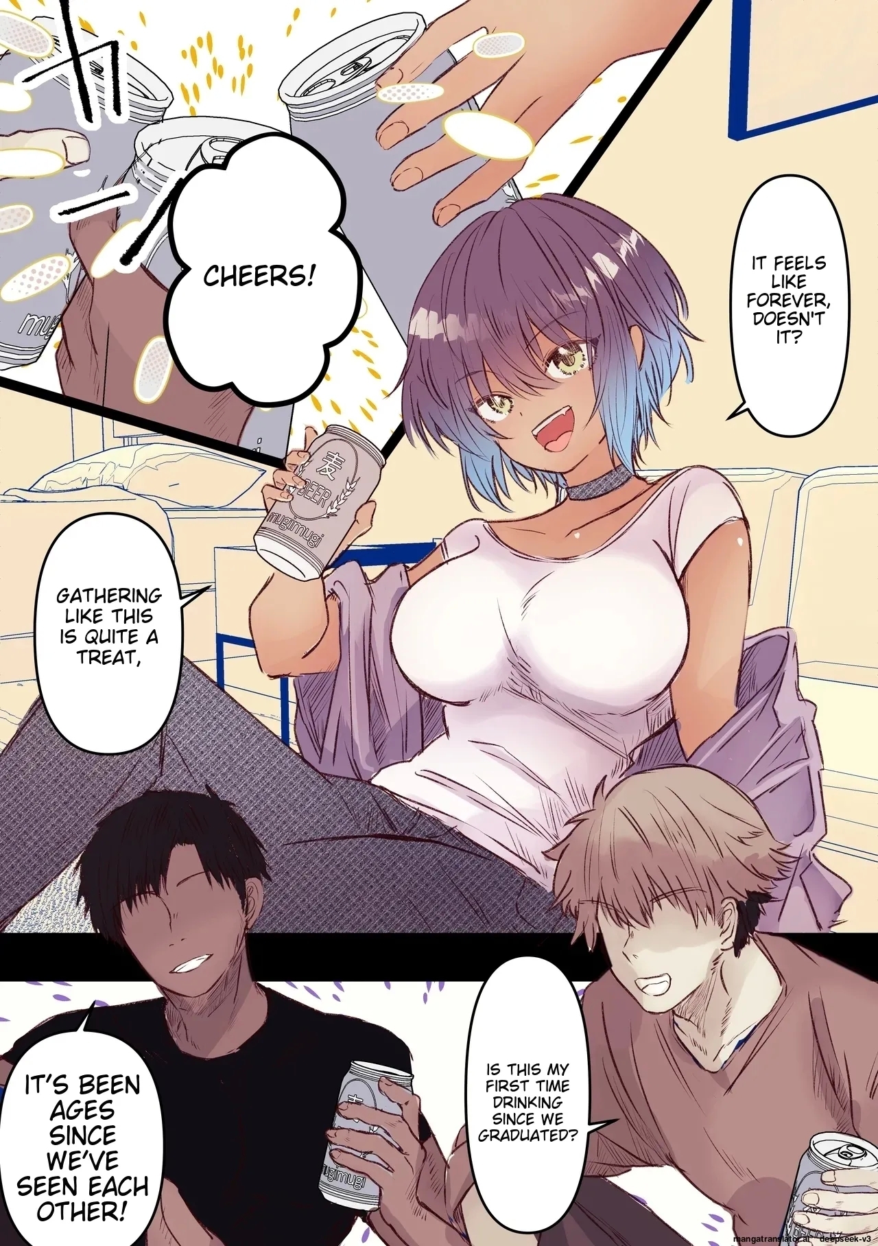 Boyish de Kyonyuu na Kanojo ga Mukashi no Otoko Tomodachi to Nomikai ni Itta Kiri 1