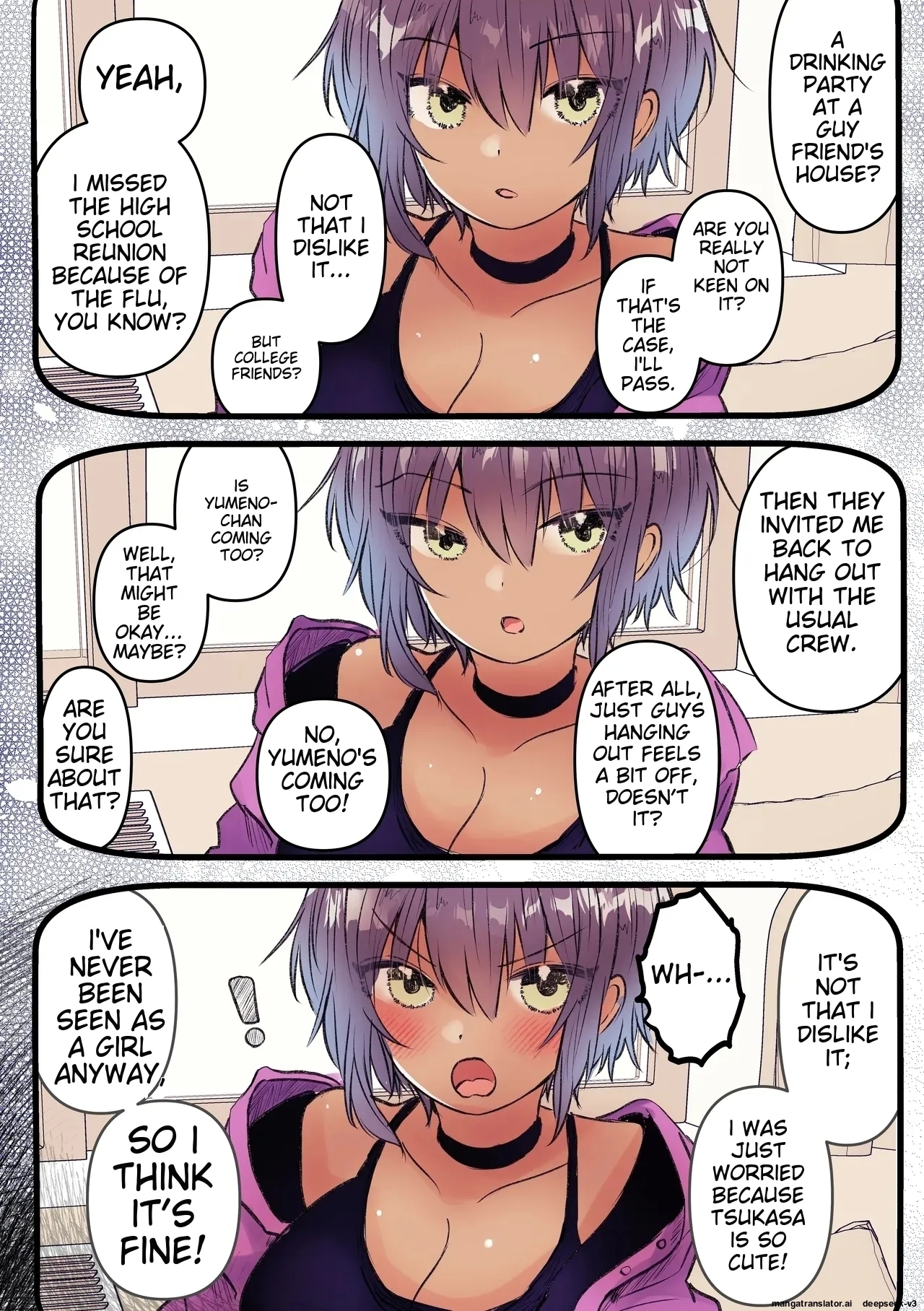 Boyish de Kyonyuu na Kanojo ga Mukashi no Otoko Tomodachi to Nomikai ni Itta Kiri 7