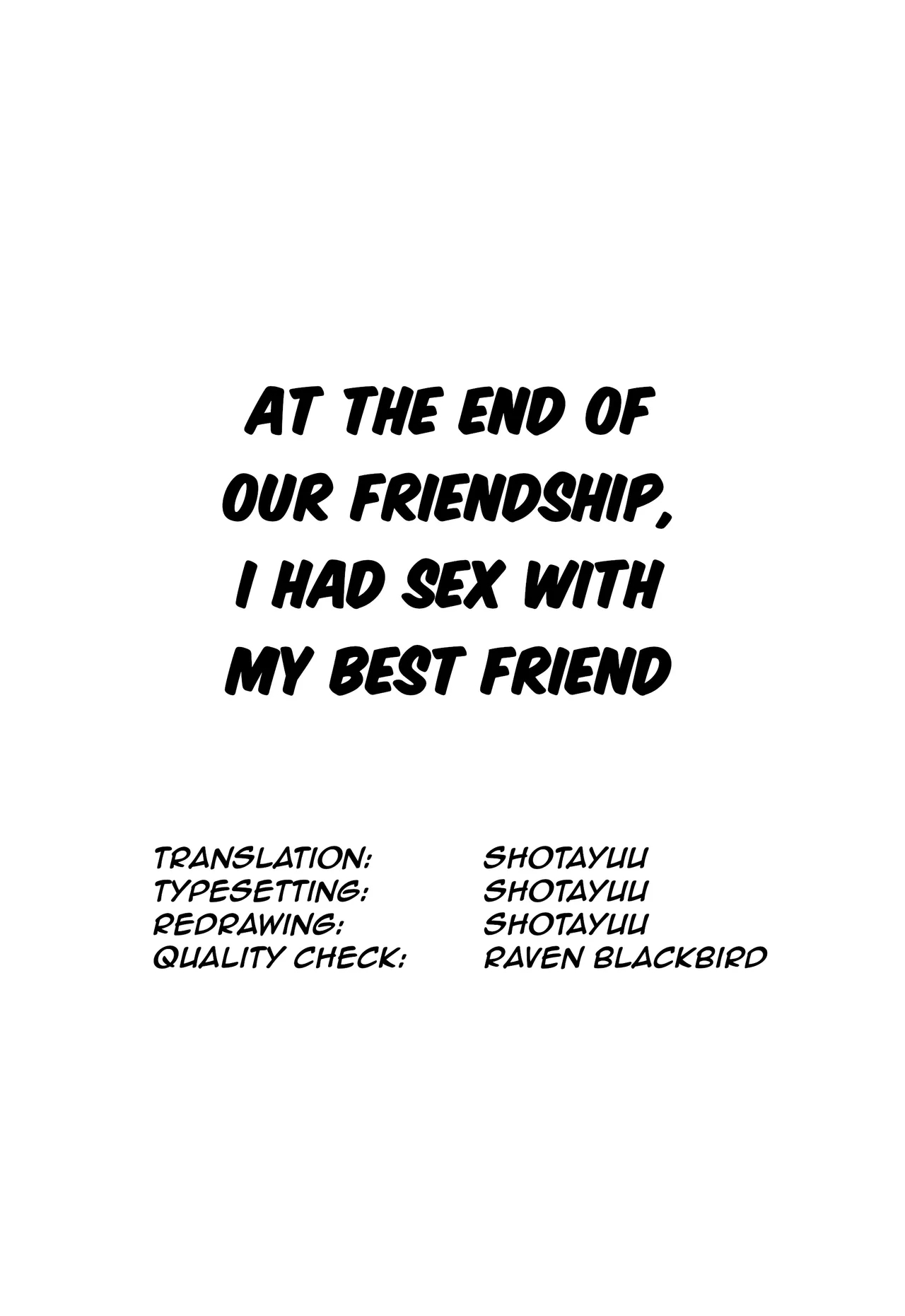 Yuujou no Hate ni Kimi to Sex shita | At the end of our friendship I had sex with my best friend 1