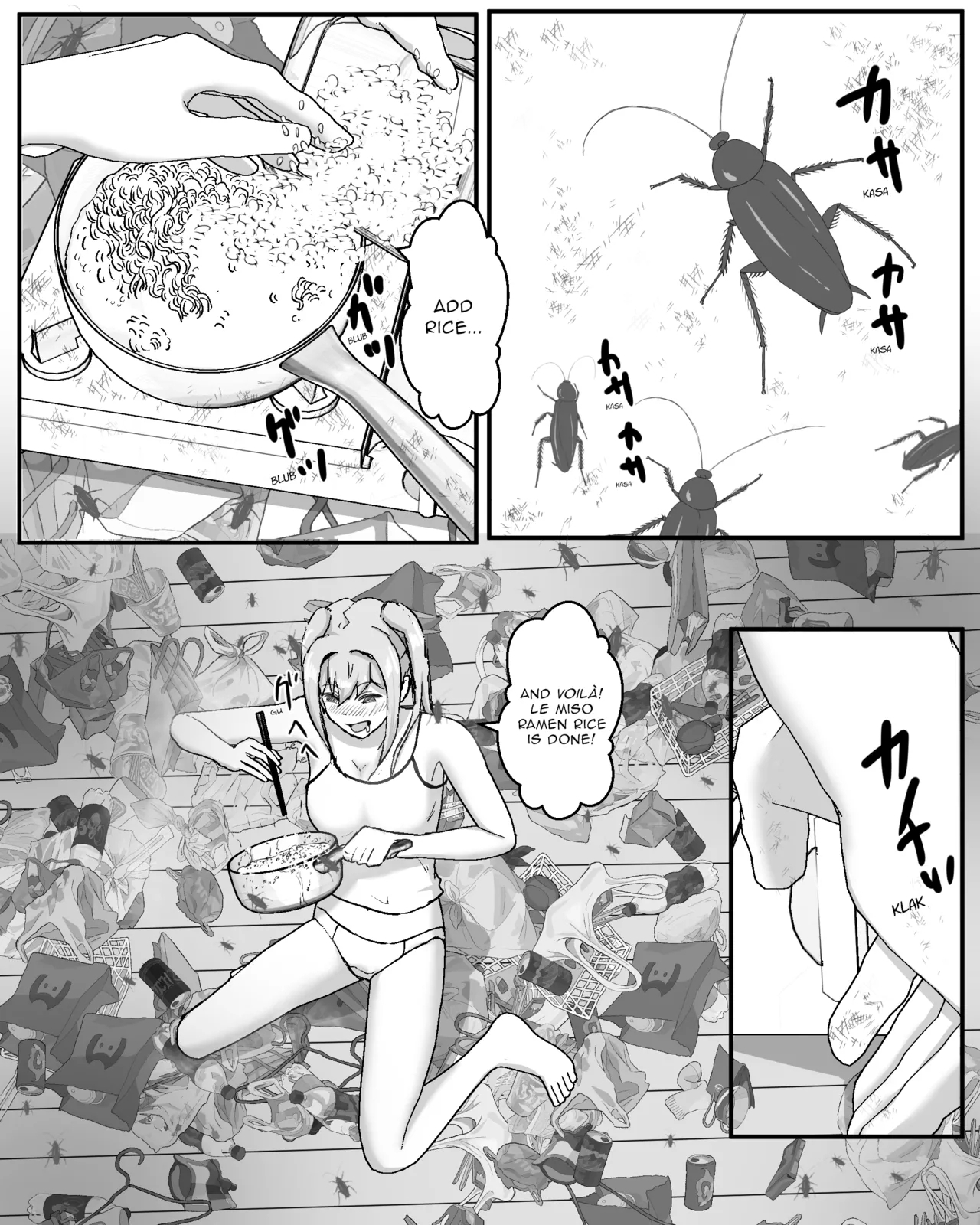 Gomi Yashiki Onna no Waki Mushi Onanie - Page 3