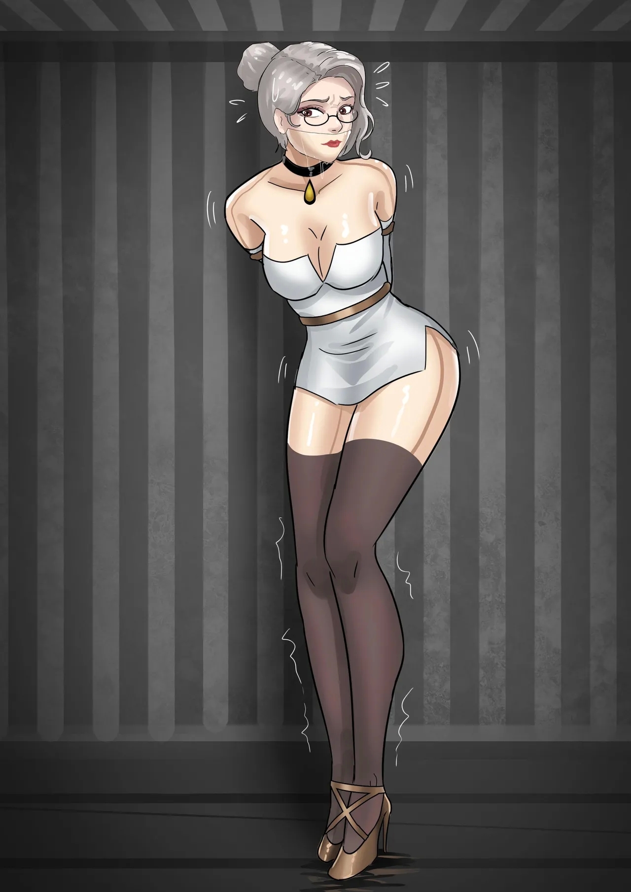 《完美的伪装拘束 》美女被精密道具伪装拘束 被迫拘束行走 被路人肆意玩弄无法反抗 - Page 28