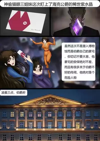 《猫眼三姐妹—诡异的收藏品 》性感紧身衣神偷猫眼 遇到奇怪的伯爵 中计被沼泽淹没  被囚禁成美丽收藏品~ 1