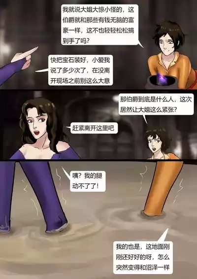 《猫眼三姐妹—诡异的收藏品 》性感紧身衣神偷猫眼 遇到奇怪的伯爵 中计被沼泽淹没  被囚禁成美丽收藏品~ 4