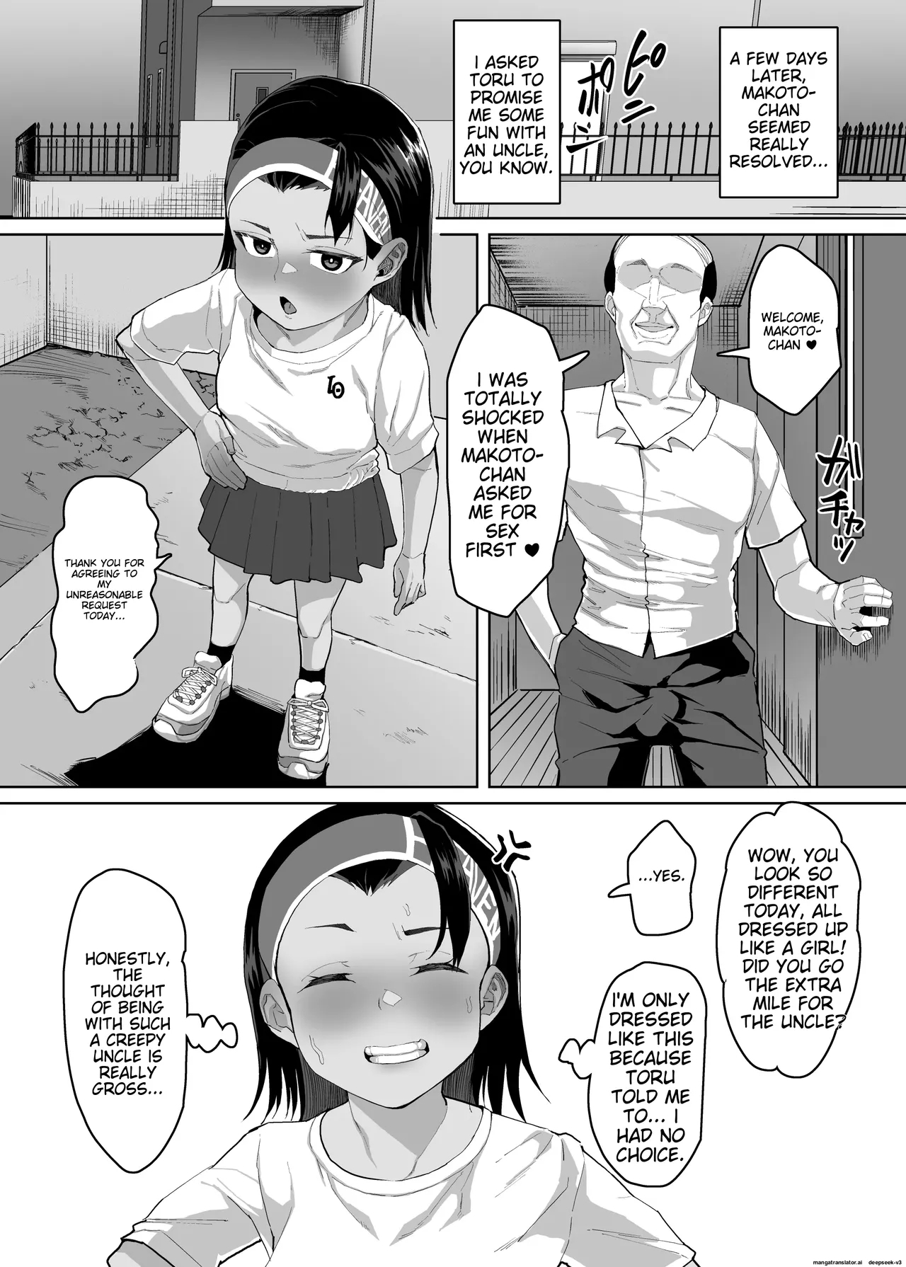 A story about a cute junior high school girl being hypnotized and having sex with her boyfriend's uncle - Page 12