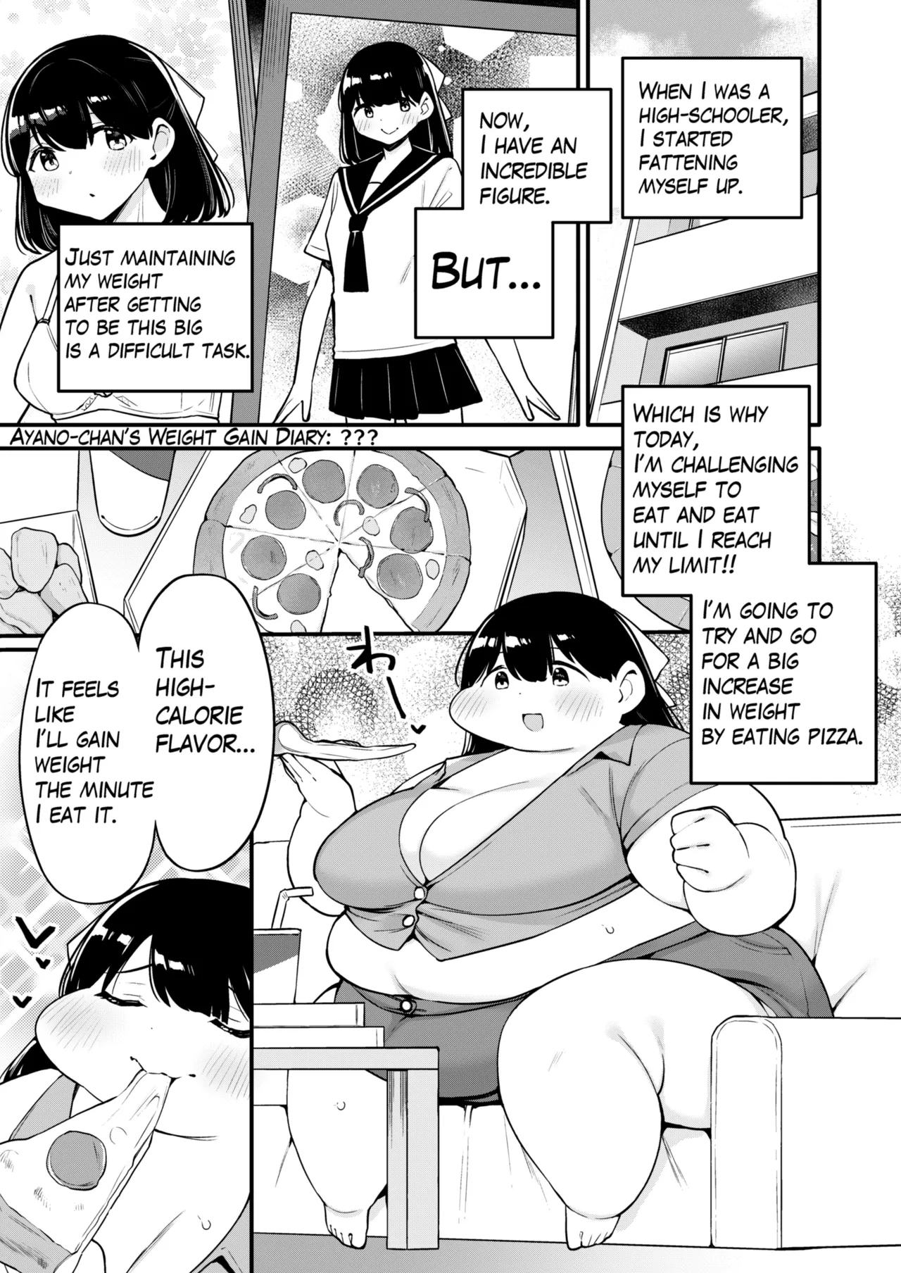 Ayano's Weight Gain Diary: Dream! - Page 1