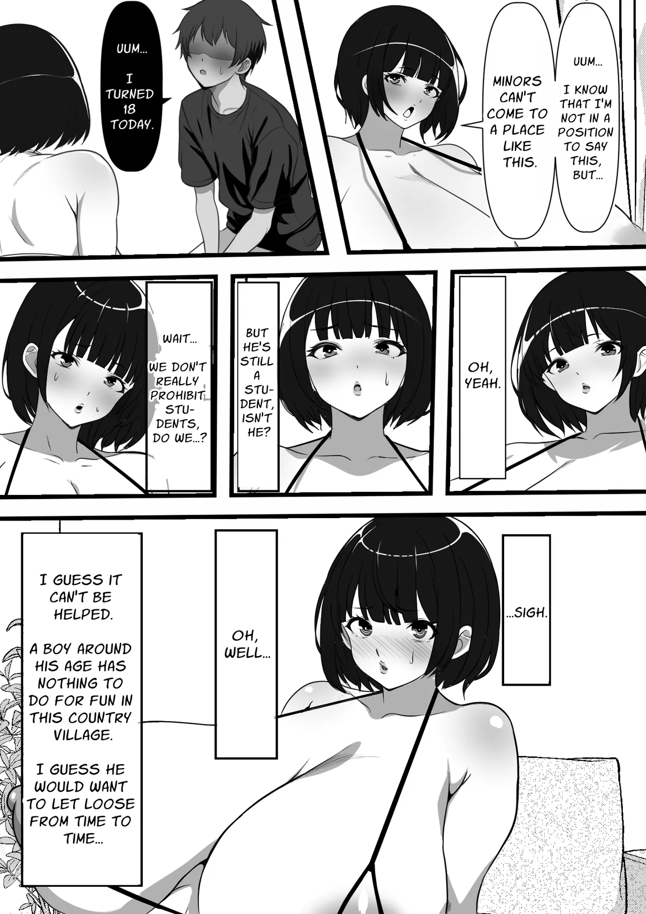 Mura ni Ikken-dake no Fuuzokuden ni Ittara Osananajimi no Hahaoyashika Inakatta no Daga | When I Went To The One And Only Brothel In Town, My Friend's Mother Was The Only Prostitute There - Page 14