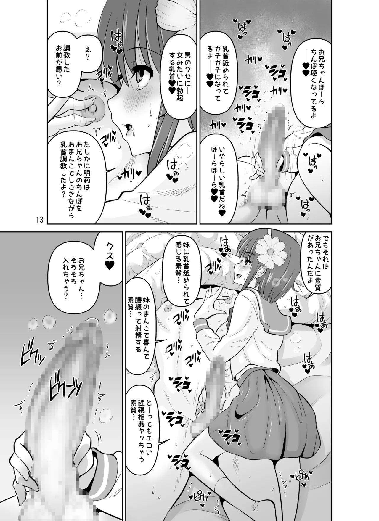 Kyonyuu Ohogoe Imouto Shudou Hairanbi Kyosei Nakadashi Sex - Page 13
