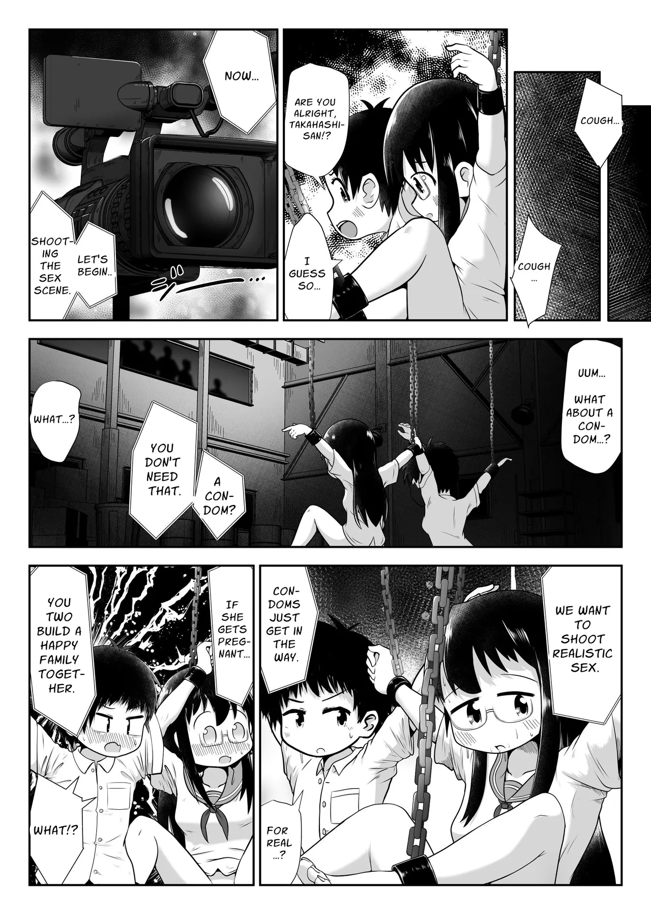 Doukyuusei no Danjo ga Rachi Sarete Uramono AV Satsuei no Tame ni Kousoku Sareta mama Koubi Saserareru Ohanashi | Abducted And Made To Fuck While Restrained For An Underground Porn Flick - Page 16