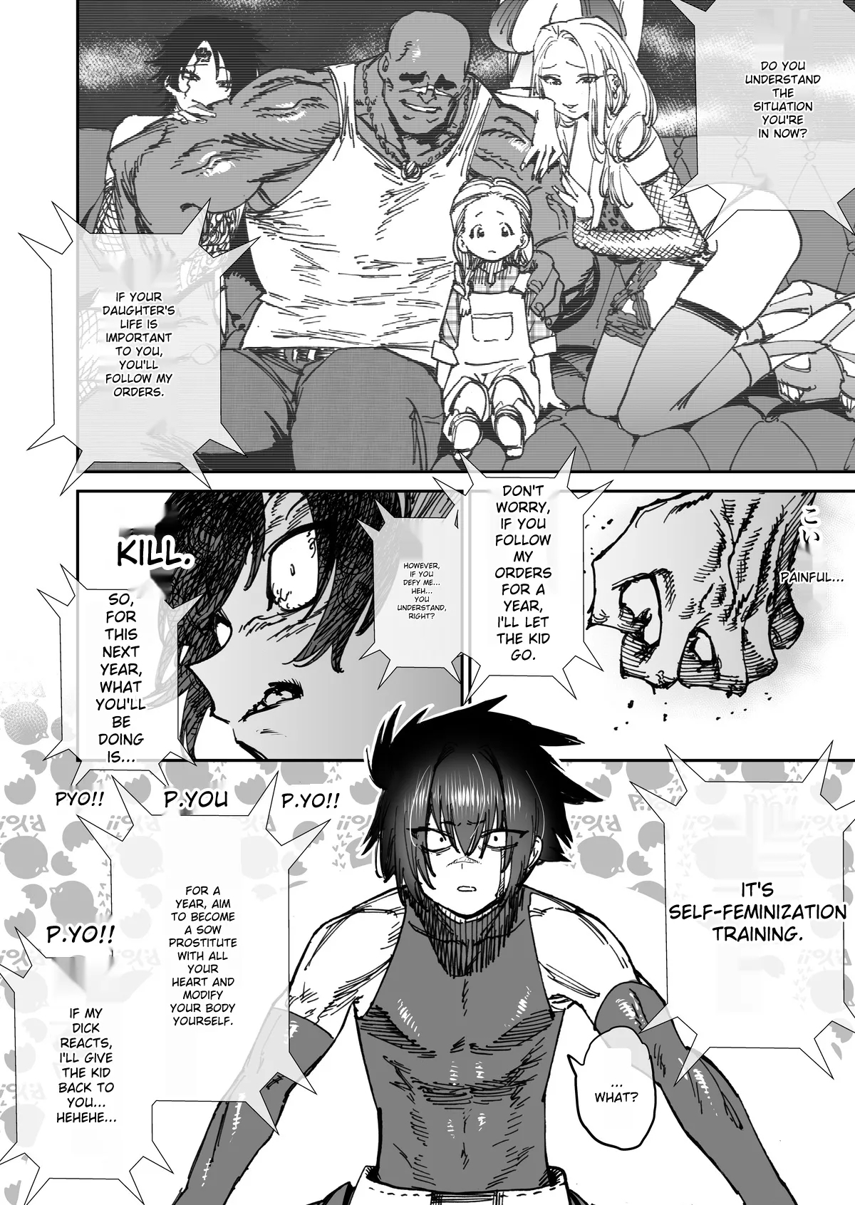 [Horieros] "The Strongest Assassin's self-feminization into a fallen shemale" 1-11 [Rough English] 1
