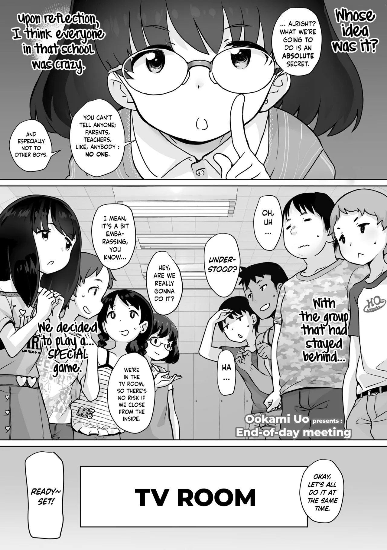 [オオカミうお] 帰りの会 (追跡！親も知らない少女達の放課後お仕事体験) [英訳] [DL版] [無修正] - Hentaiaz.com - 1