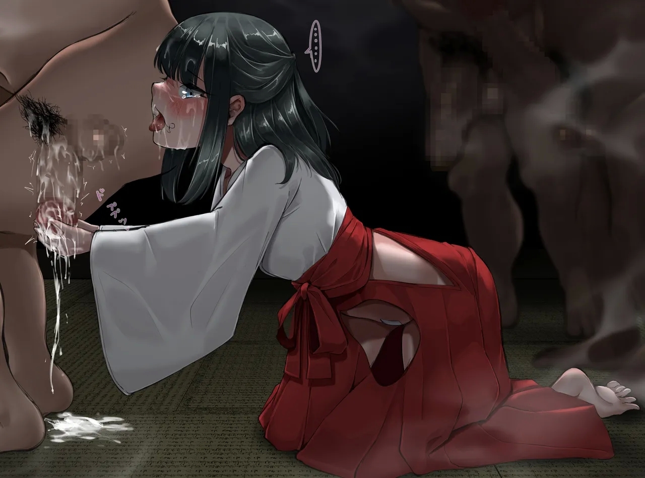 Loli Miko-san no Kuchi Manko de Tanetsuke Ochinchin Oerabidasu|♡萝莉巫女用嘴吧小〇挑选播种鸡鸡♡ - Page 25