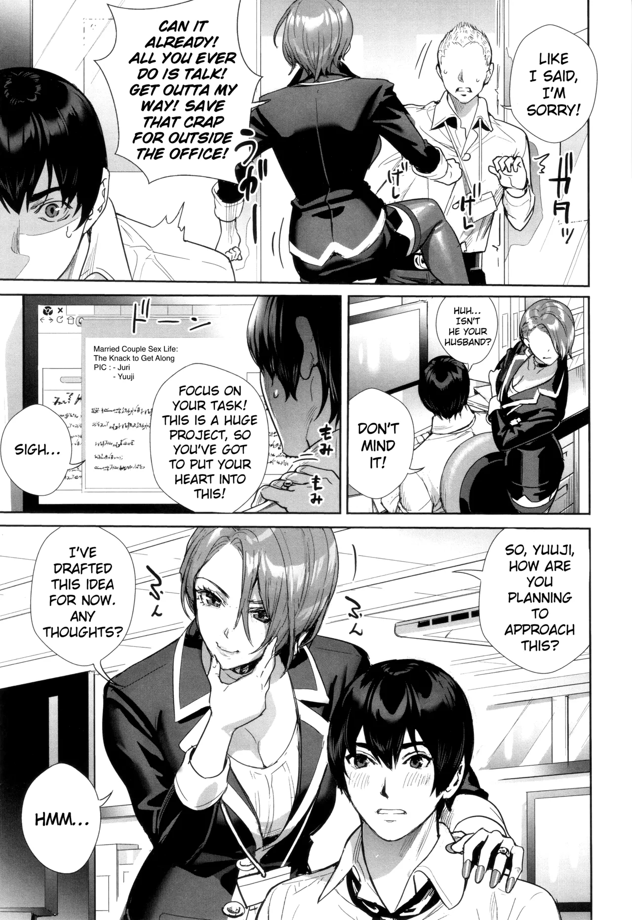 [Ogino Satoshi] Onna Joushi (Wakazuma) o Oshitaose!! | Push Down the (Recently Married) Female Boss!! (Koubijima Hame Makuritai Dosukebe JK-tachi) [English] [ConTL + Valvrein] 2