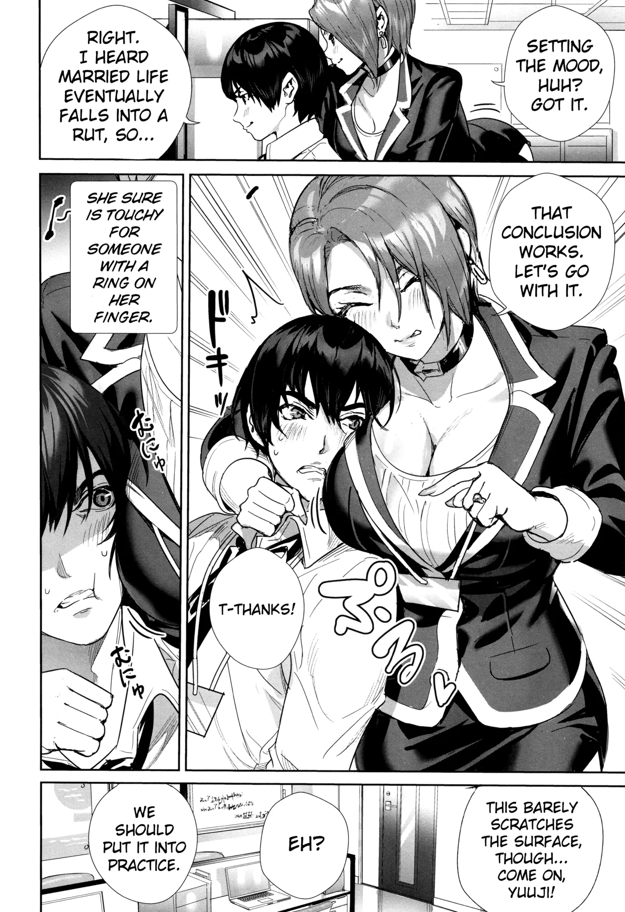 [Ogino Satoshi] Onna Joushi (Wakazuma) o Oshitaose!! | Push Down the (Recently Married) Female Boss!! (Koubijima Hame Makuritai Dosukebe JK-tachi) [English] [ConTL + Valvrein] 3