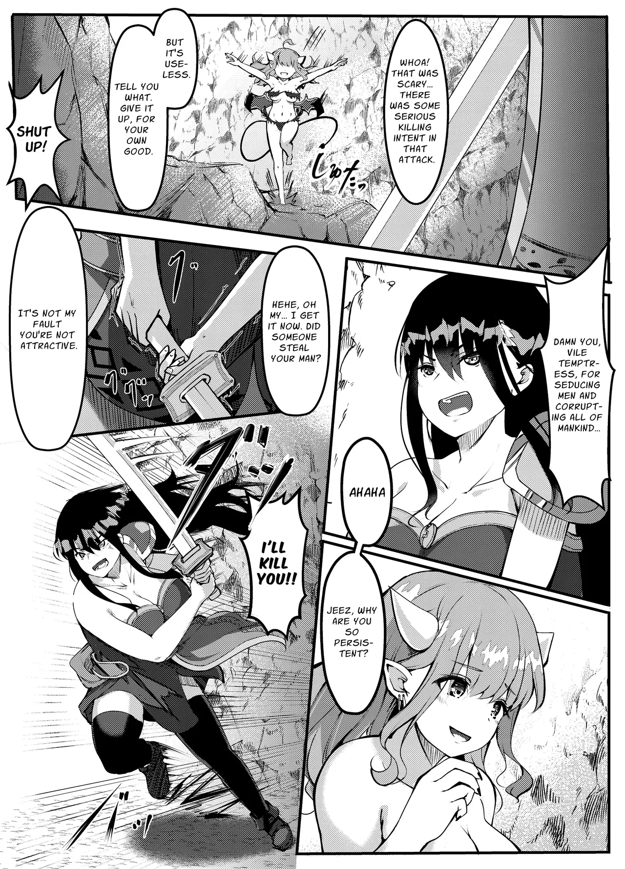 Succubus ni Zanpai Shita Onna Kenshi, Futanari ni Sareru | Defeated by a Succubus: A Swordswoman’s Descent into Dickchick Debauchery - Page 4