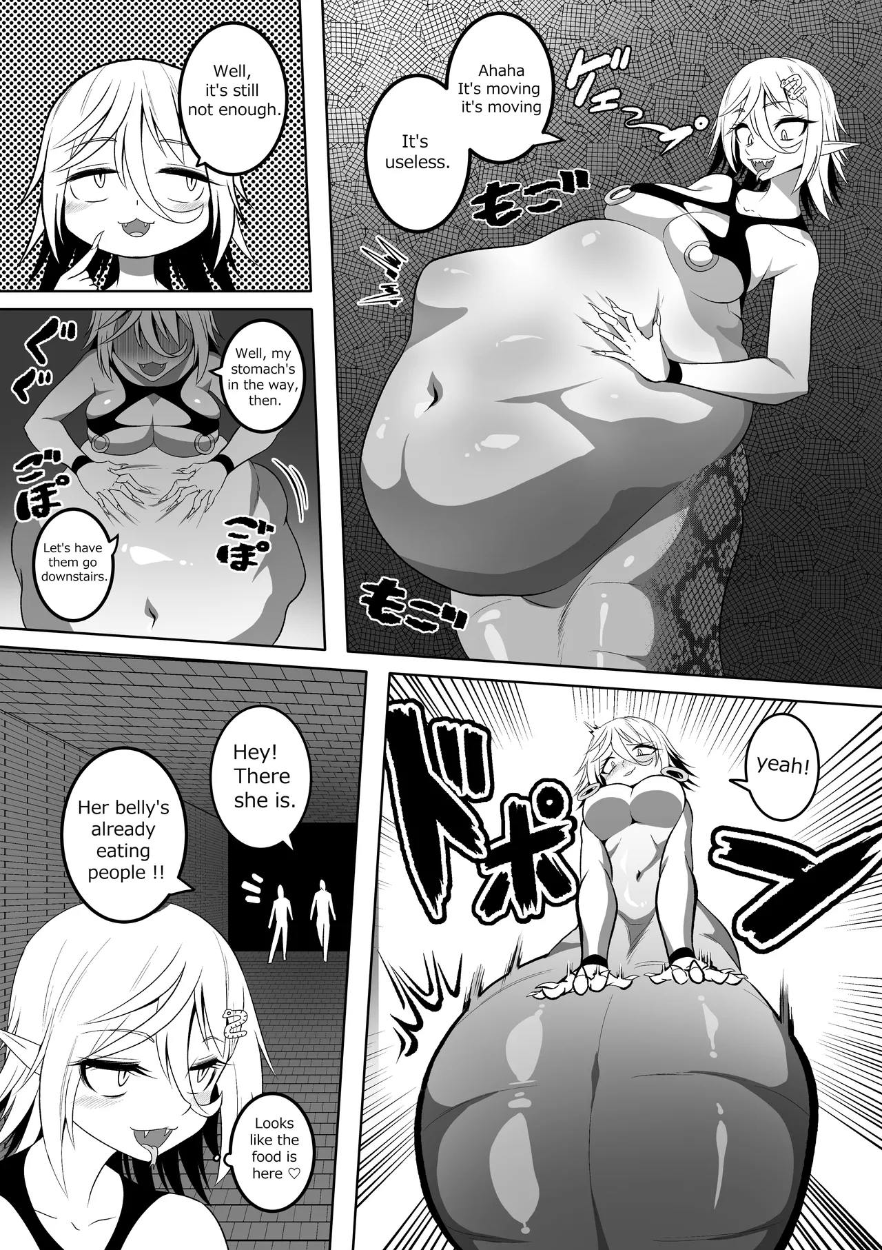 カイガ【kaiga】 - Lamia swallowed more than her limit and her stomach is about to burstENG ver 3