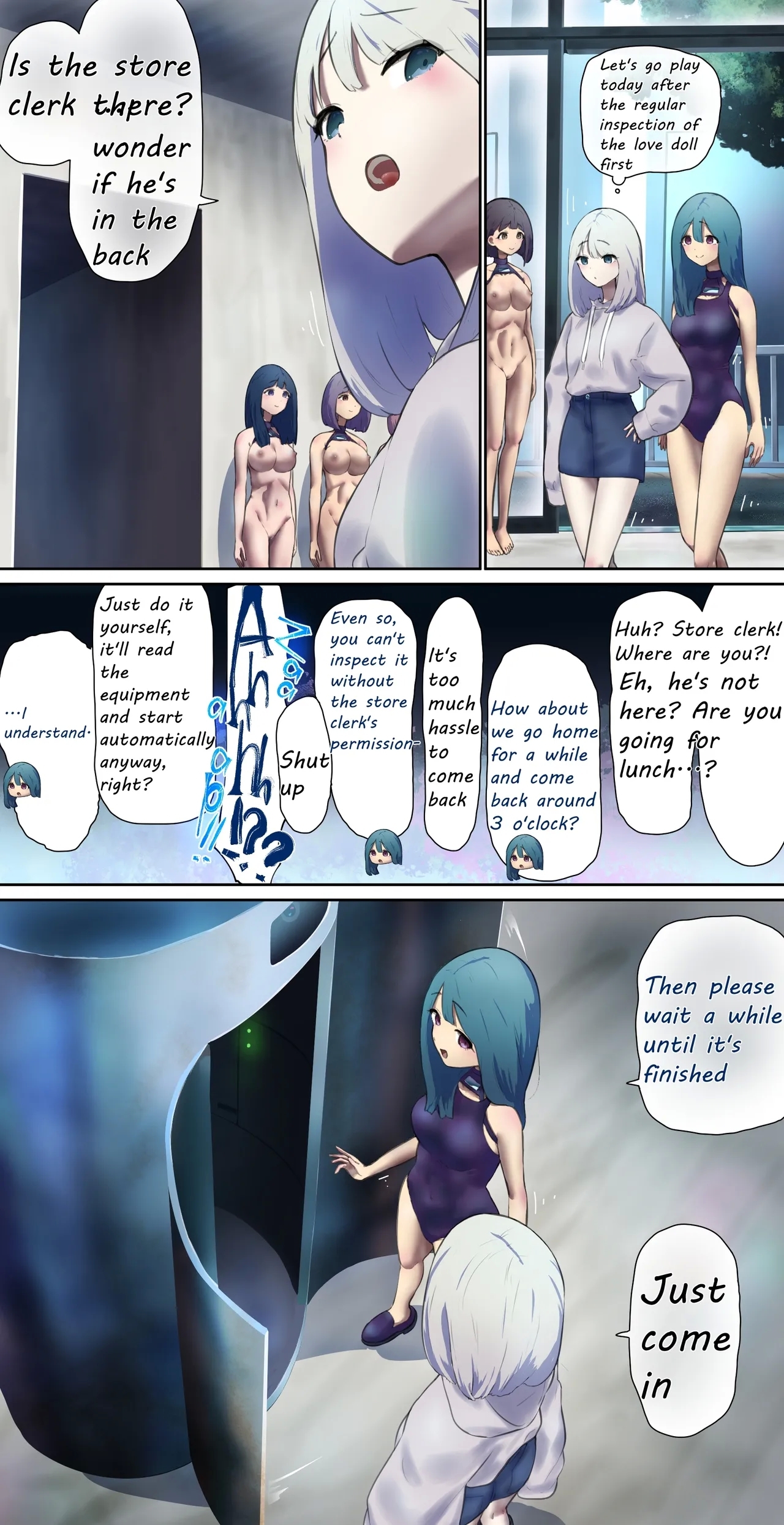 A girl came for regular maintenance on her love doll 1