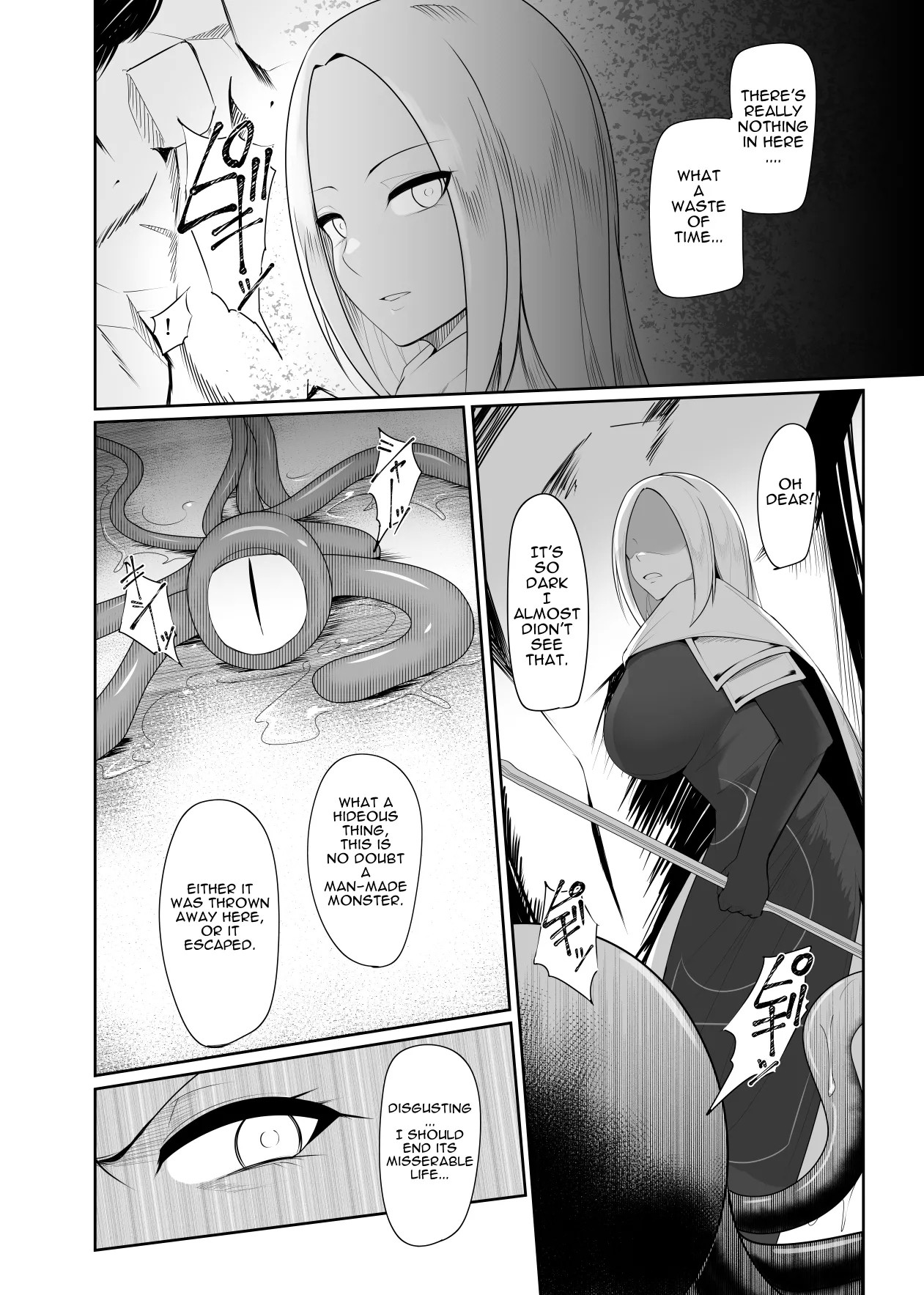 Shokushu Kisei Nasusubenaku Kuppuku Saserreru Onna Majutsushi | Tentacle Parasite - A female sorceress is helplessly subjugated - Page 4