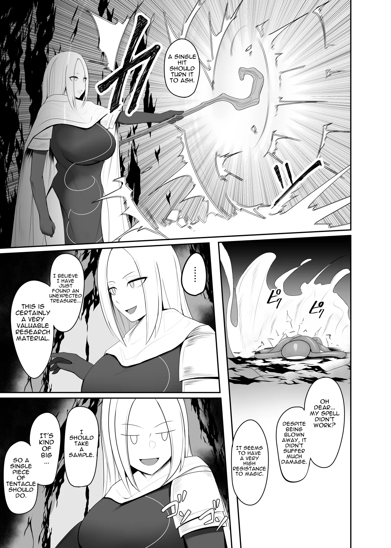 Shokushu Kisei Nasusubenaku Kuppuku Saserreru Onna Majutsushi | Tentacle Parasite - A female sorceress is helplessly subjugated - Page 5