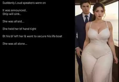 AI Generated, Stranded on Beach with arrogant girl, ENGLISH 4