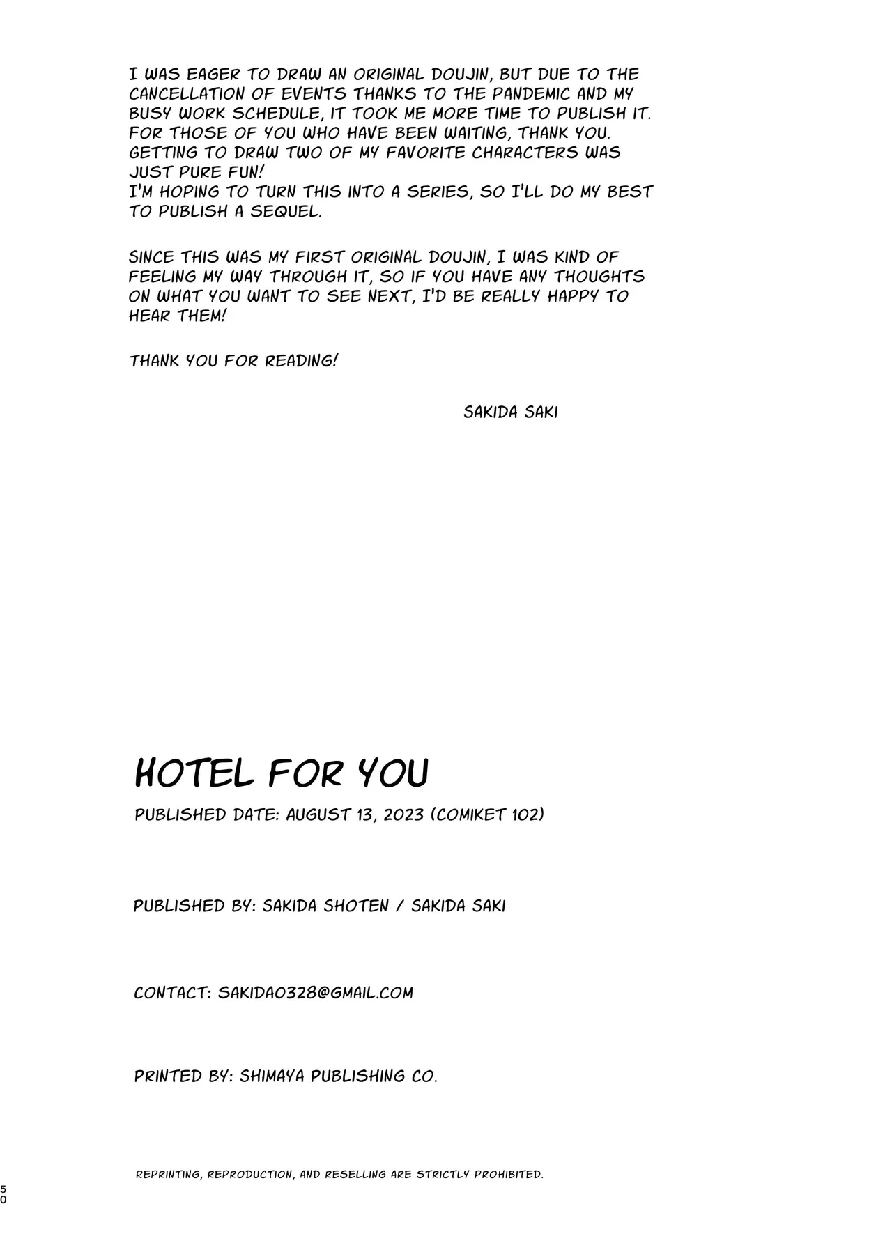 Kimi no Tame no Hotel | Hotel For You - Page 50