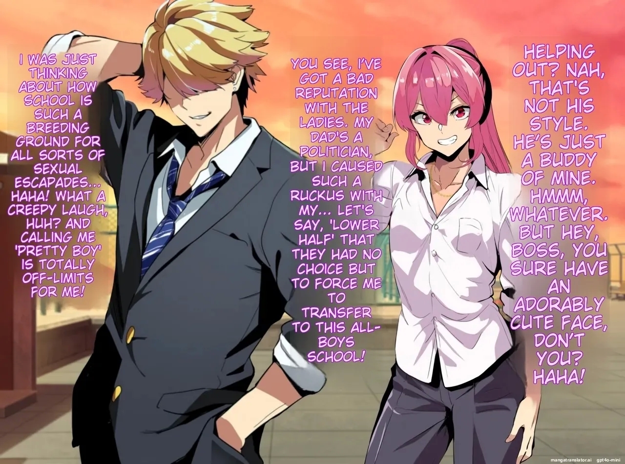 A female boy who lost a fight, a strong male who transferred schools, and a close female friend whom he admires is made to fall for him - Page 12