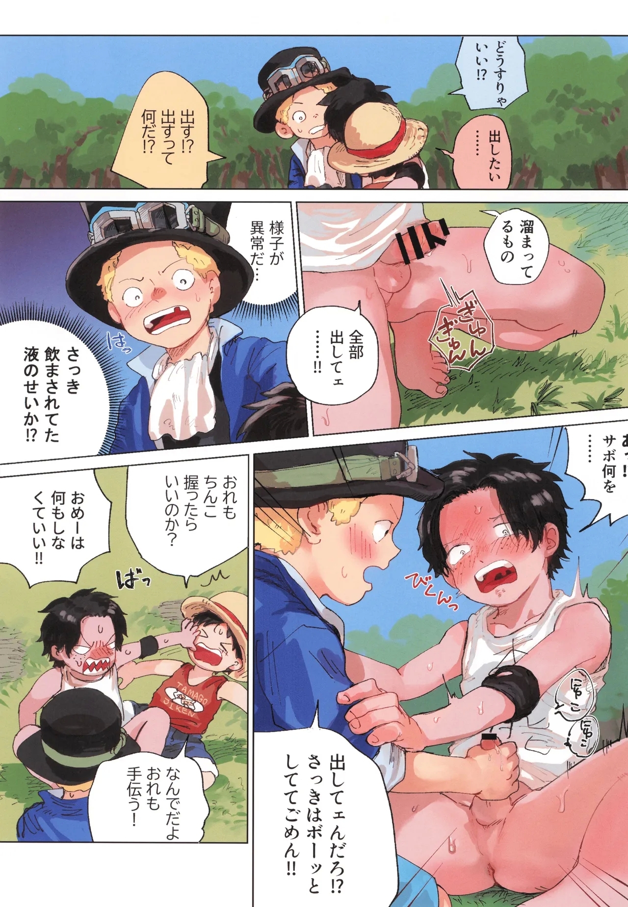 Shokushu × Ace Sabo & Luffy biyaku 3P hon - Page 5