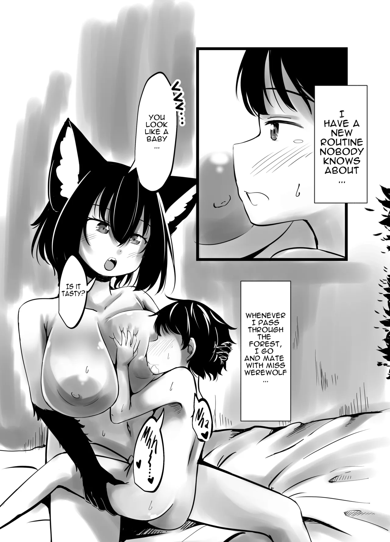 Kowai Jinrou OneeA story of a werewolf woman who took me into her house and forced me to mate with her - Page 41