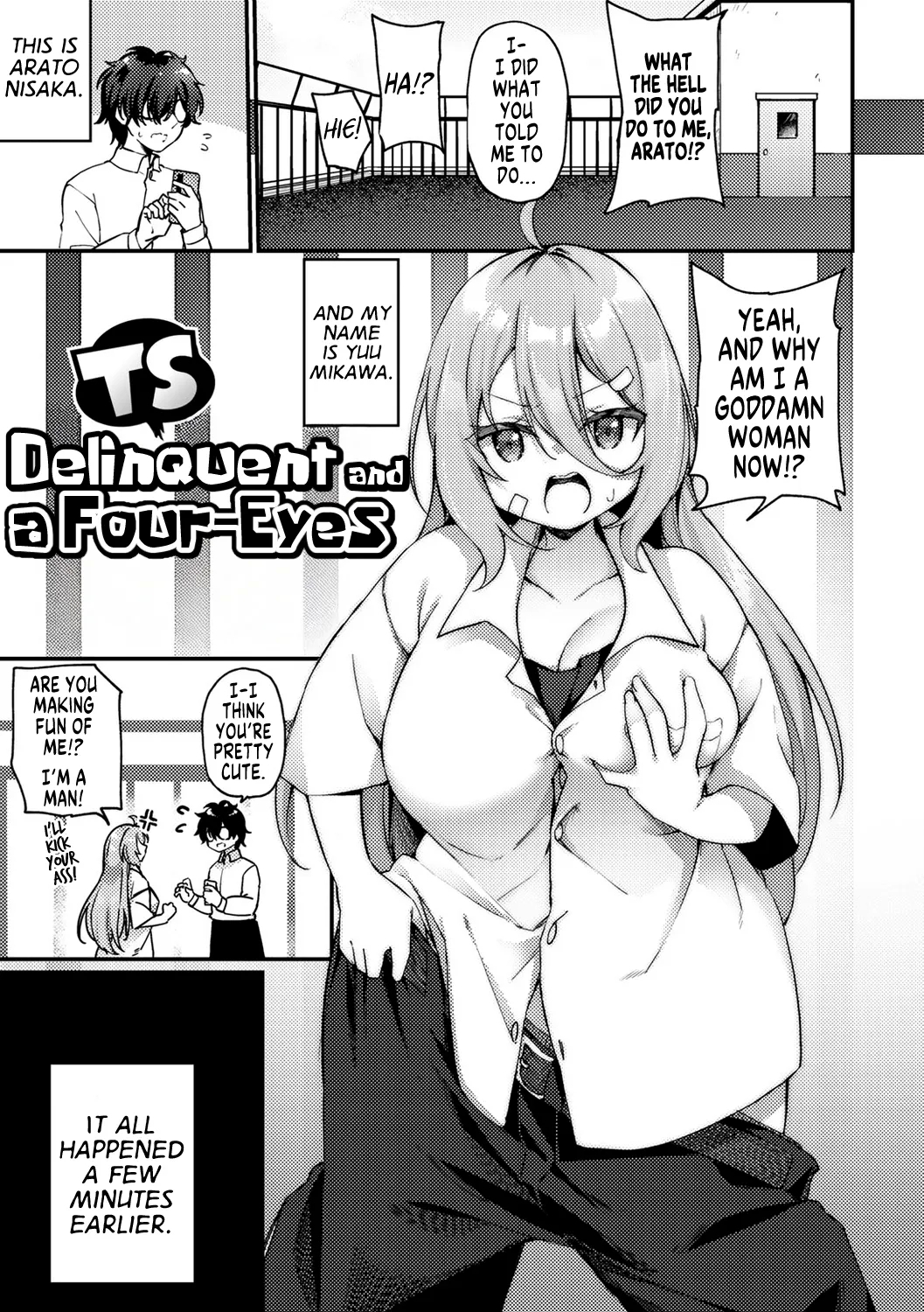 [かんむり] TSヤンキー君とメガネ君 (TSしんどろーむ! DLsite限定特装版) [英訳] [DL版] - Hentaiaz.com - 1