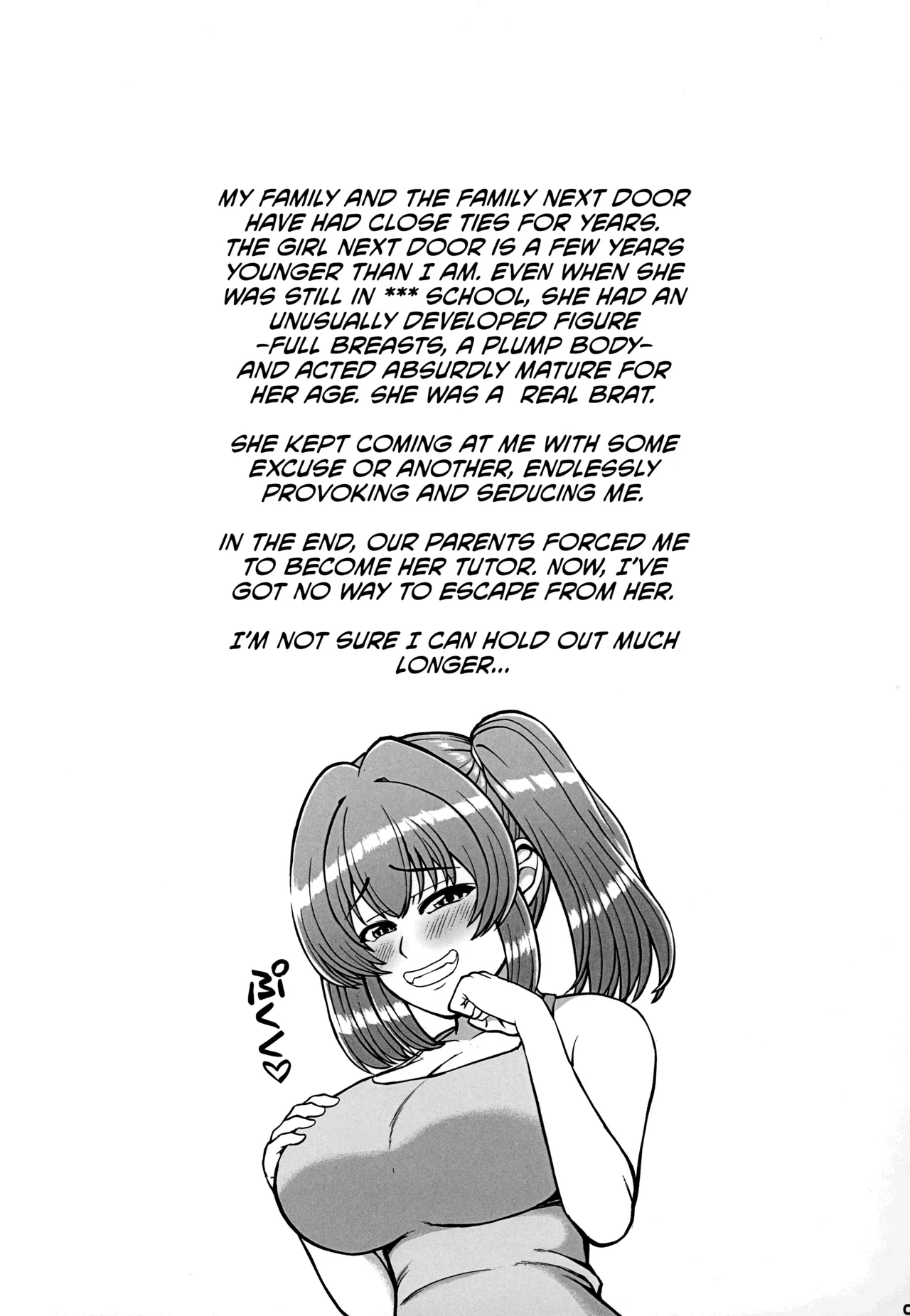 Kazokugurumi de Tsukiai no Aru Tonari no Ie no Hatsuiku shikitta Kuso Namaiki na Mesugaki ga Ore o Shitsuyou ni Chouhatsu shite kite Sorosoro Gaman Dekinai - Page 2