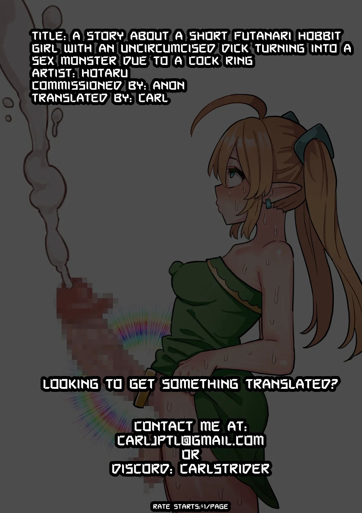 Deka Chinpo Shasei wa Chou Kimochi Ii!| Cumming with a big dick feels really good! A story about a short futanari hobbit girl with an uncircumcised dick turning into a sex monster because of a cock ring! - Page 85