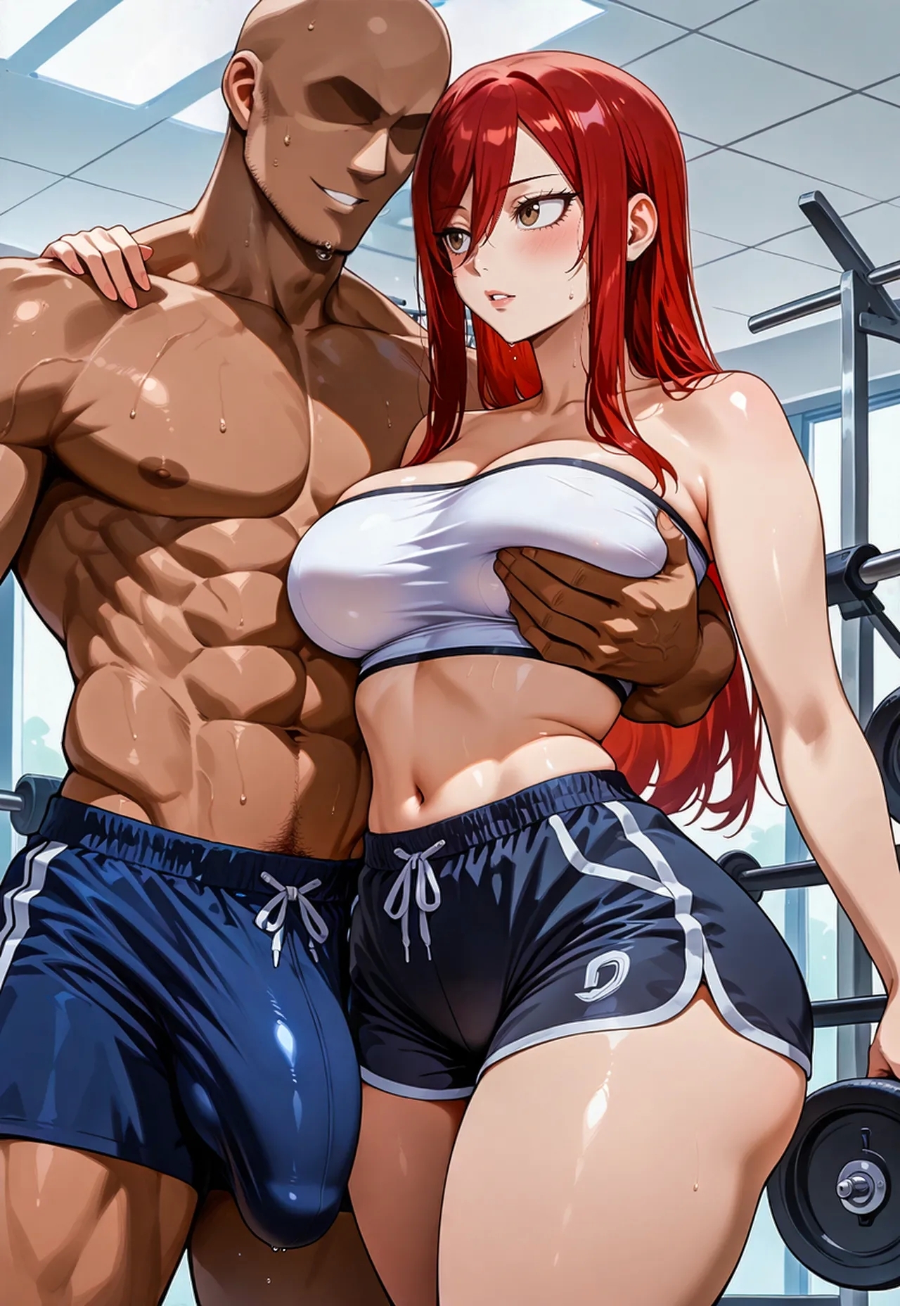 Erza gym session x BBC messingwithai ai generated - Page 11