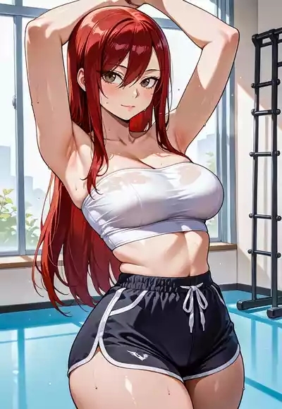 Erza gym session x BBC messingwithai ai generated 1