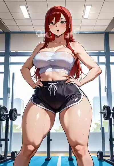Erza gym session x BBC messingwithai ai generated 7