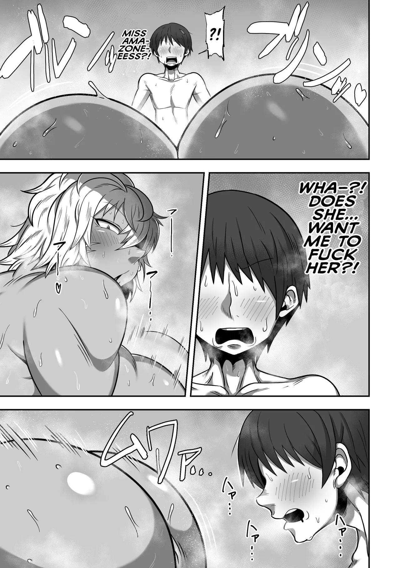 Mujintou de Dekashiri Muchimuchi Amazon-san to Asedaku SEX | Steamy, Sweaty Sex with A Plump Ass Amazoness on A Deserted Island - Page 26