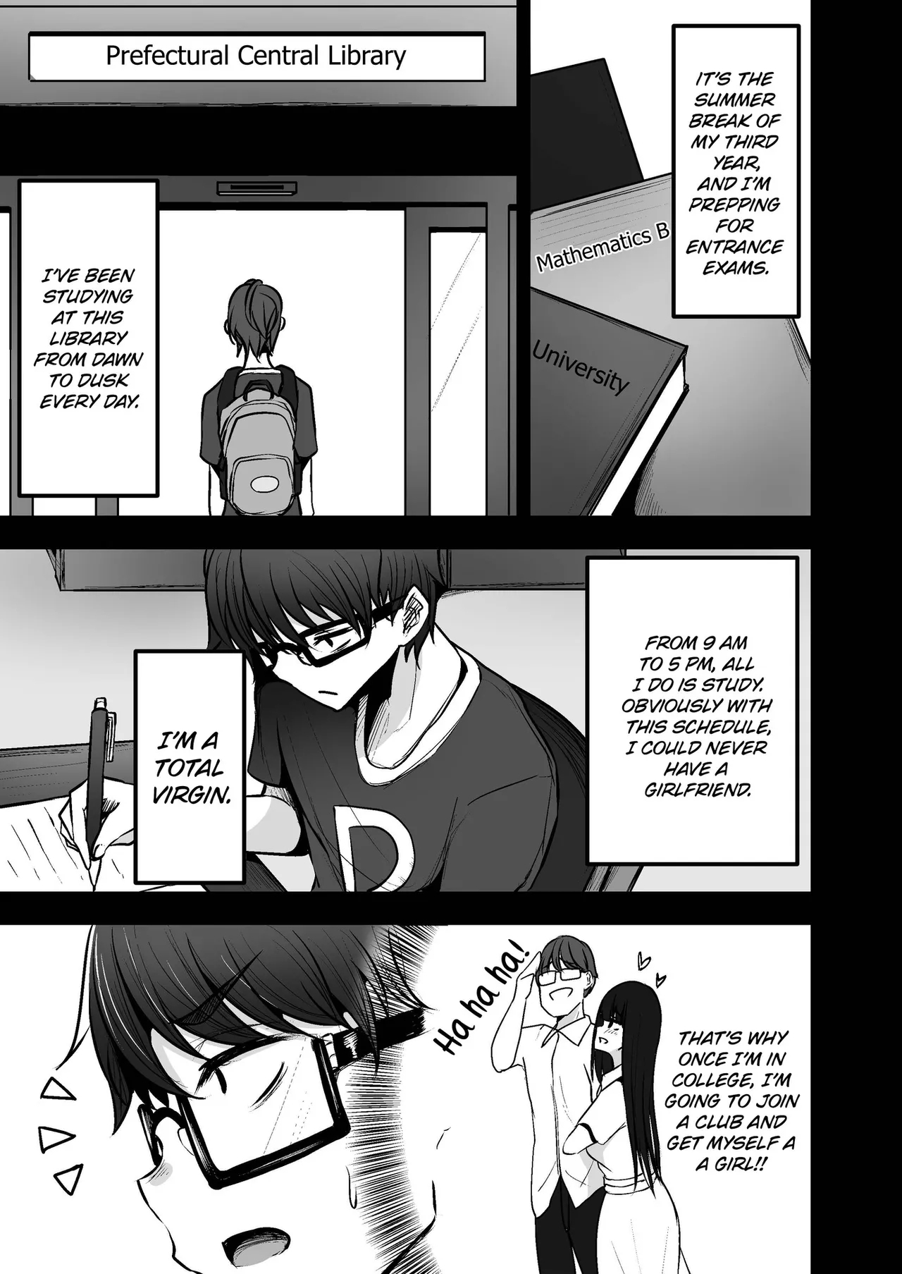 Toshokan de Benkyou Shiteitara Itsumo Kuru Gal JK ni... | While Studying in the Library, the High School Gal That Always Shows Up... - Page 3