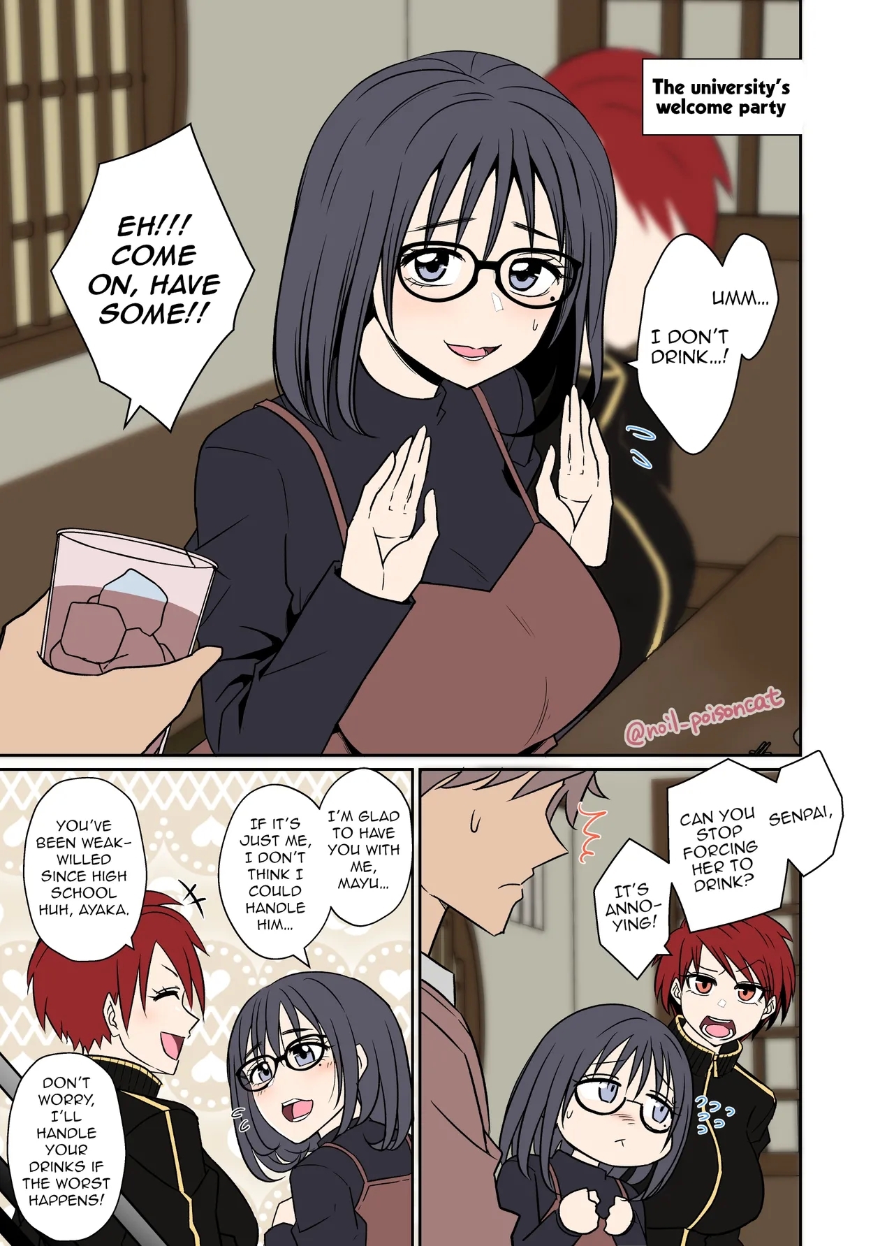 Daigaku no Shinjin Kangeikai de Ichinensei o Yowasete Warui Koto o Suru Hanashi | A story about drunk freshman during the university's welcome party And the awful things that happend to them. 2