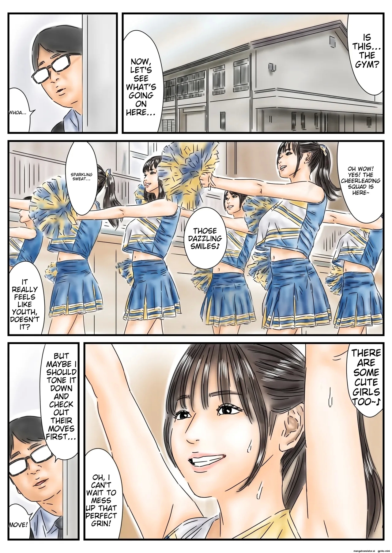 Jikan Teishi Seishunshite iru Cheer-bu to Seito Kaichou ga Mabushii node Seishi de Yogoshite Okimasu | Time Stop! The youthful cheerleaders and student council president are so dazzling that I'm going to stain them with sperm - Page 3