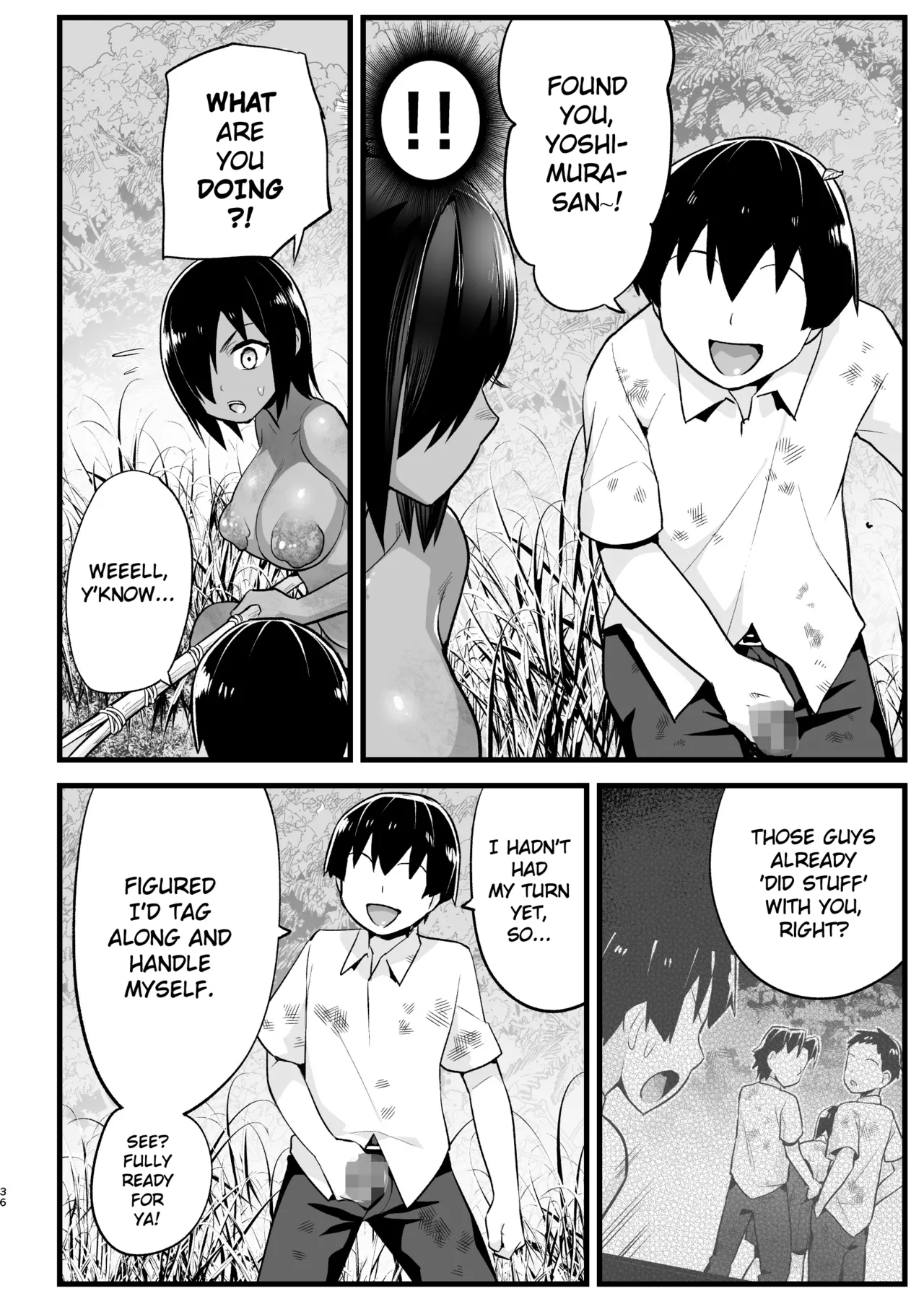 Mujintou Onnasan 6 wa me | Uninhabited Island Girl Gets Covered in Mud and Fucked!: Ms. Yoshimura’s So Easy. Volume 6 - Page 35