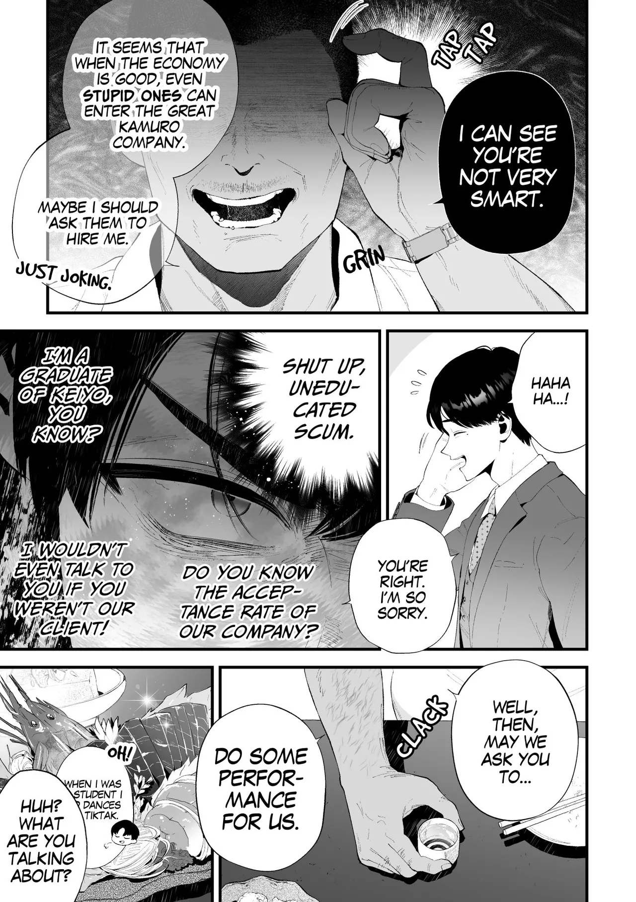 Kuzu na Elite Shinnyuu Shain-kun Kyousei Chinpo Marudashi Enkaigei de Buzama Ochi | The Unsightly Nude Performance of an Elite Employee - Page 15
