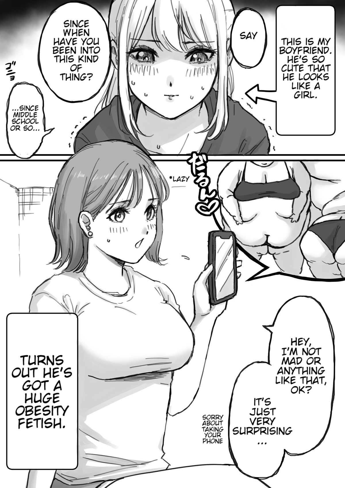 My boyfriendhad a fetish for excess fat - Page 1