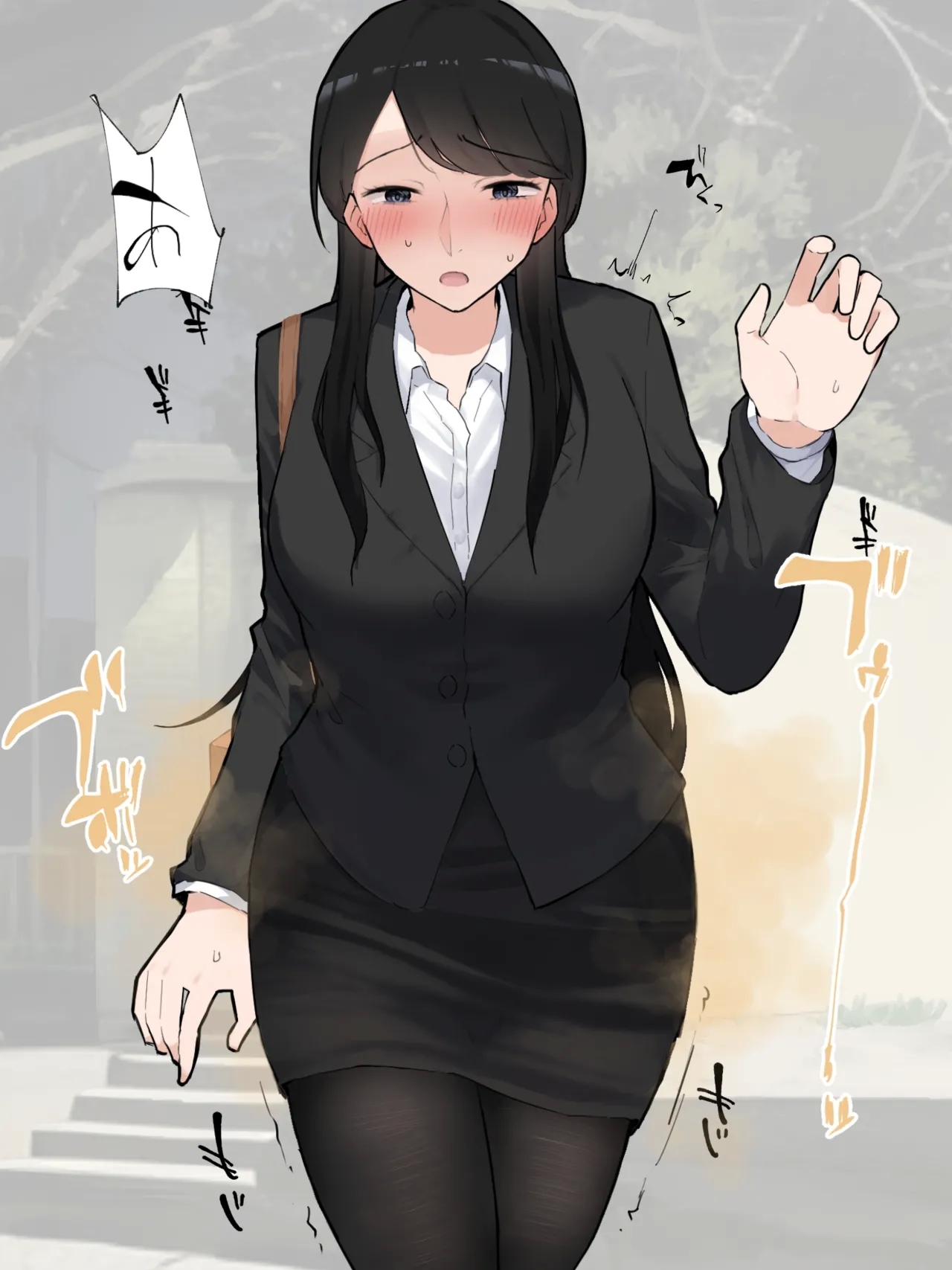 ［わらる］公衆トイレに寄ったら先に待っていた会社の先輩が限界そうだった ※大スカver - Page 5