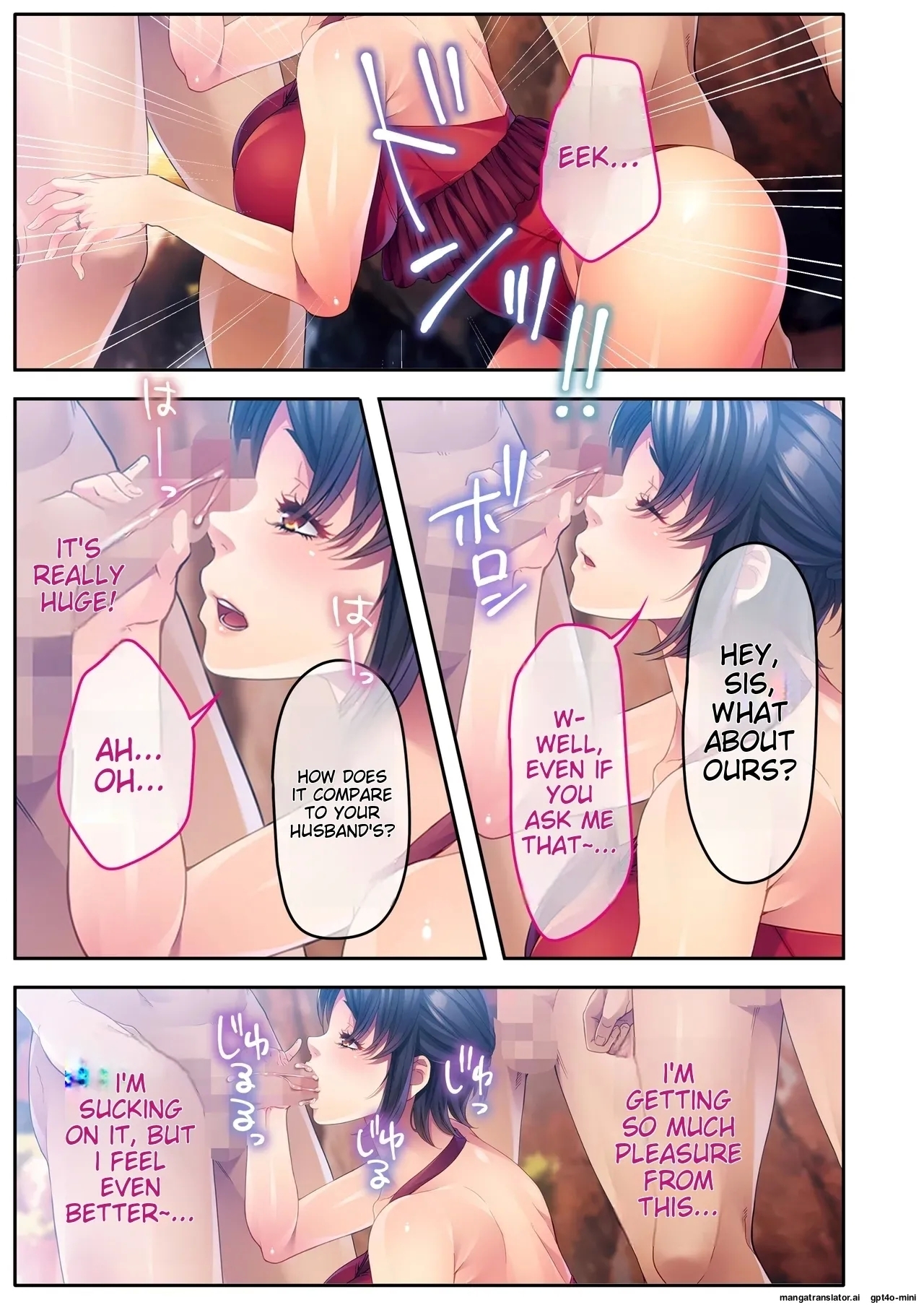 The busty promiscuous mom seduced by the playboys ~ The laid-back stepmom transforms a beach babe! Mosaic Comic Compilation - Page 6