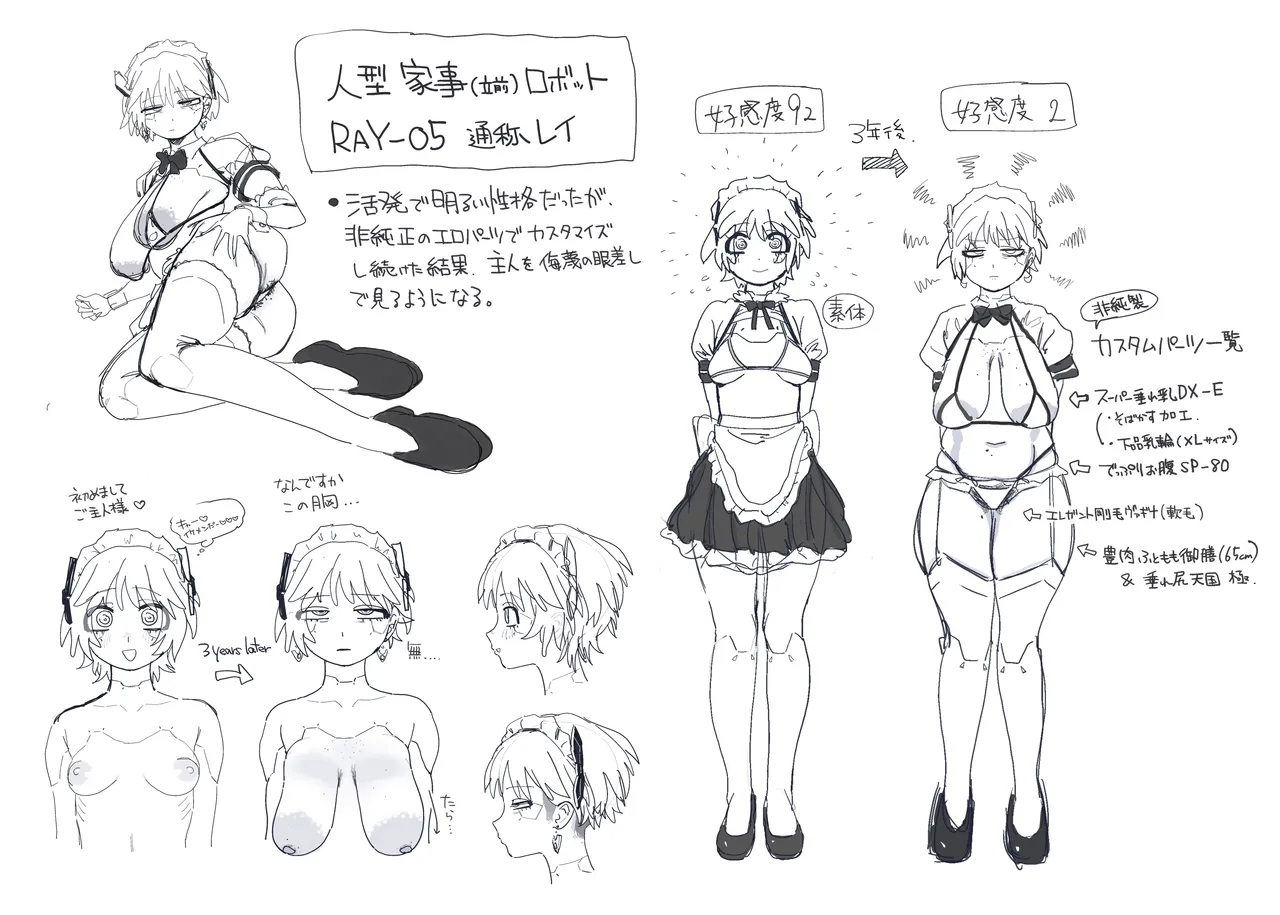 エロパーツでカスタマイズし続けた結果、軽蔑の眼差しで見てくるようになったメカメイドちゃん 9